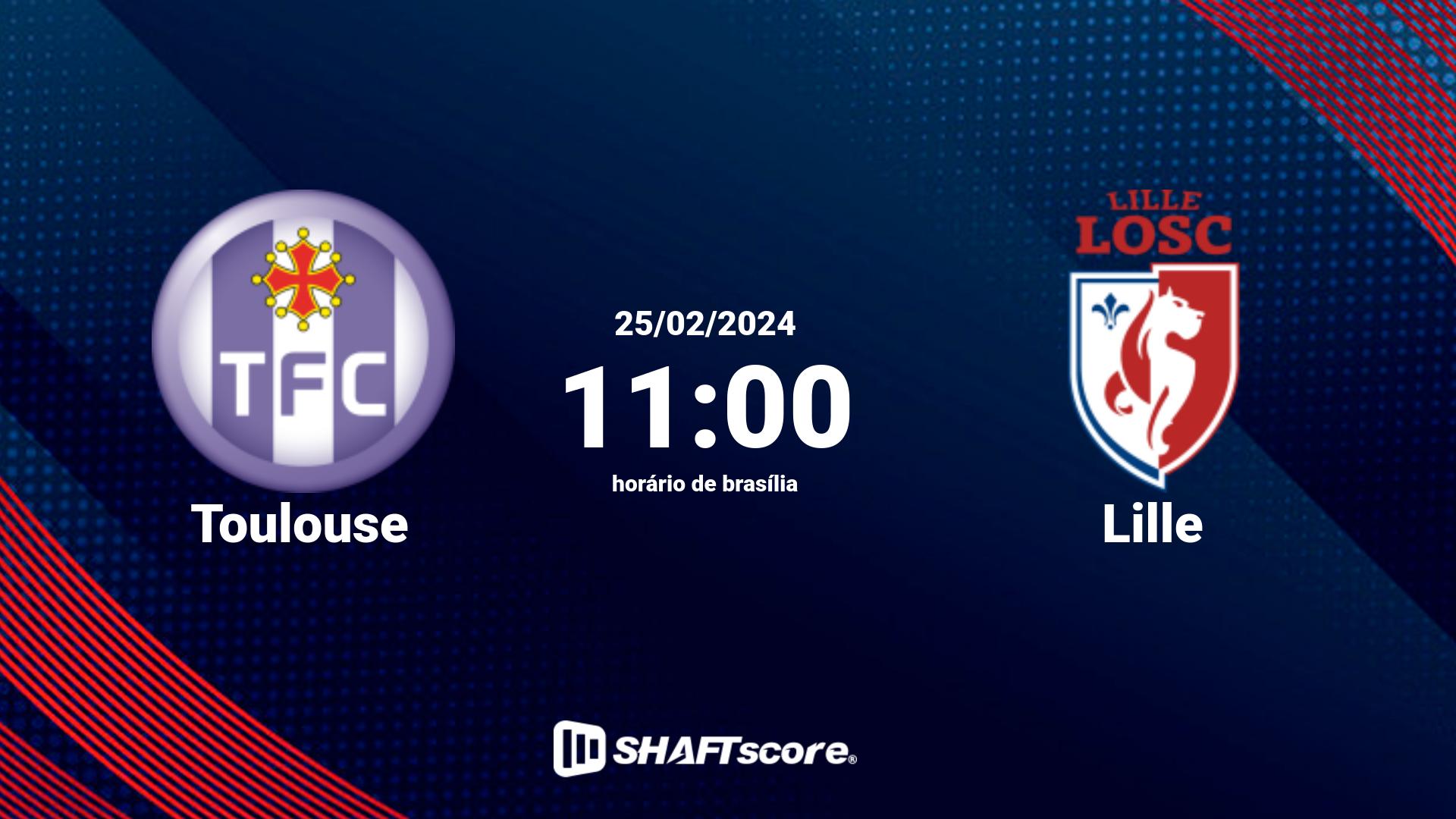 Estatísticas do jogo Toulouse vs Lille 25.02 11:00