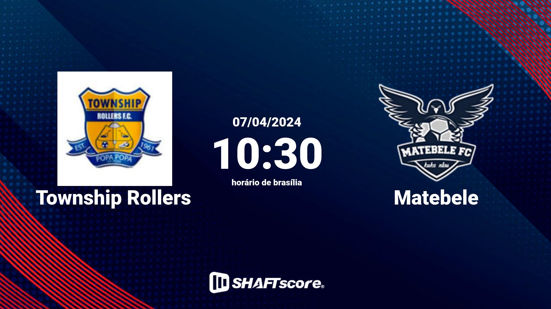 Estatísticas do jogo Township Rollers vs Matebele 07.04 10:30