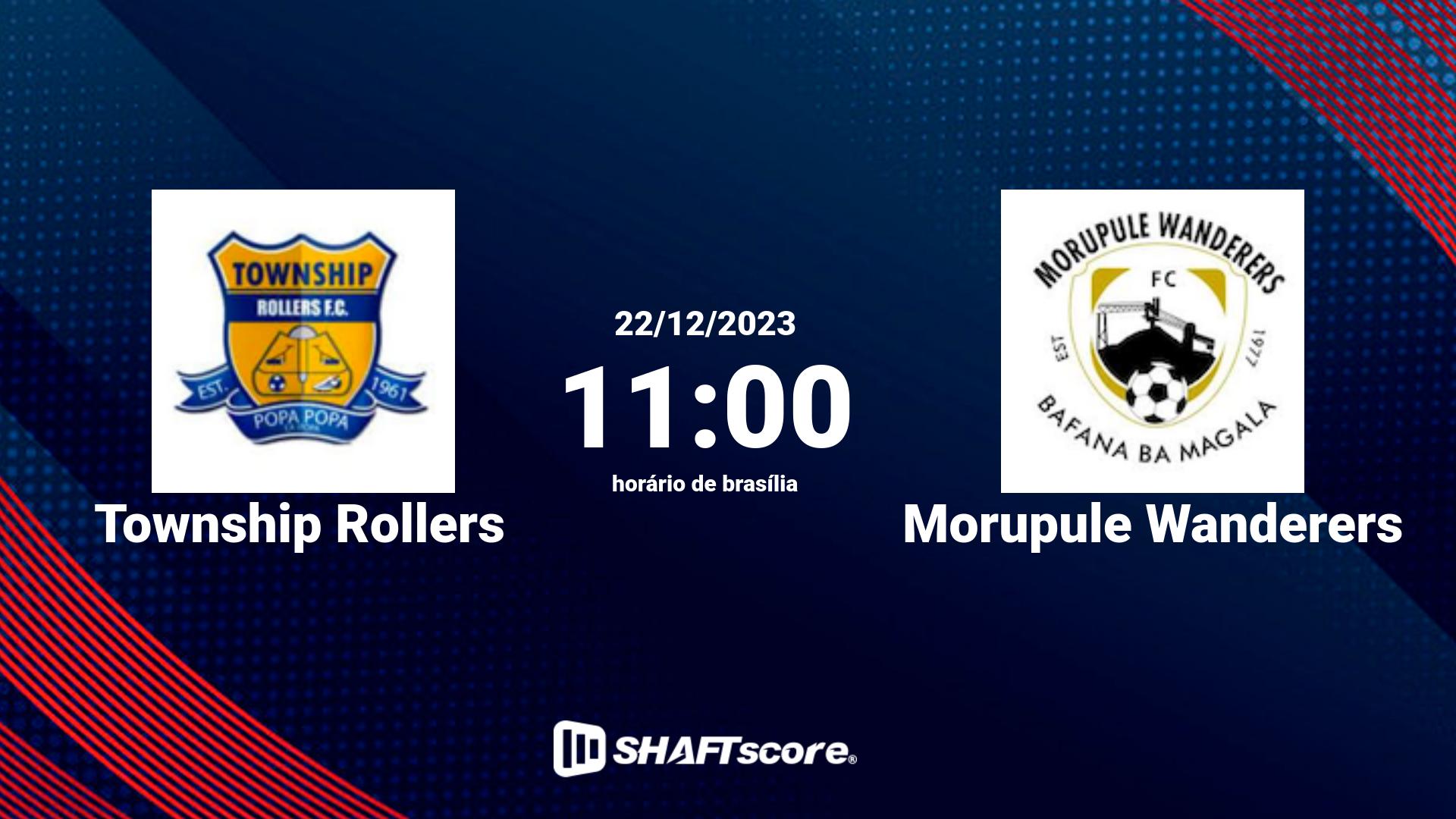 Estatísticas do jogo Township Rollers vs Morupule Wanderers 22.12 11:00