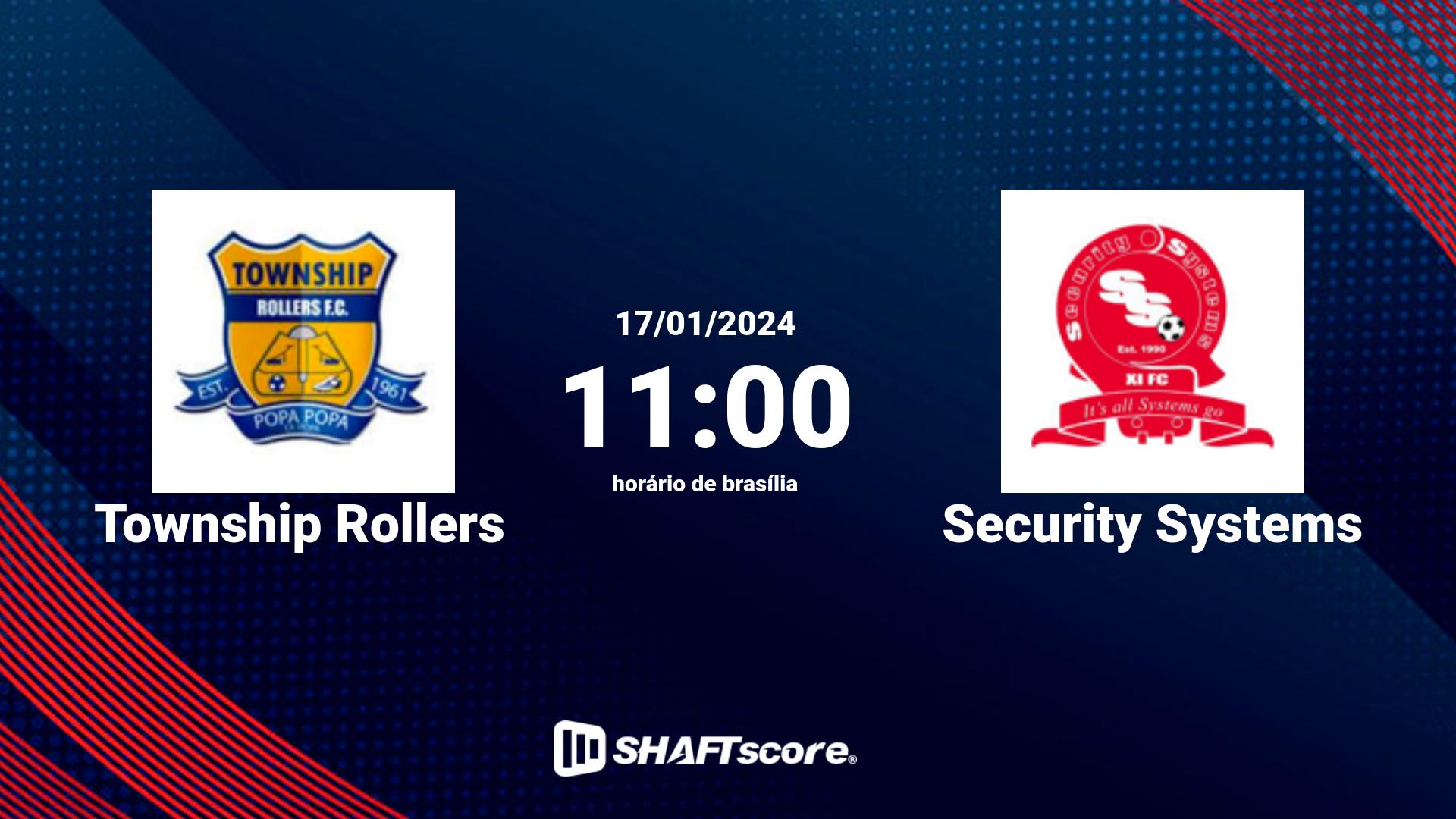 Estatísticas do jogo Township Rollers vs Security Systems 17.01 11:00