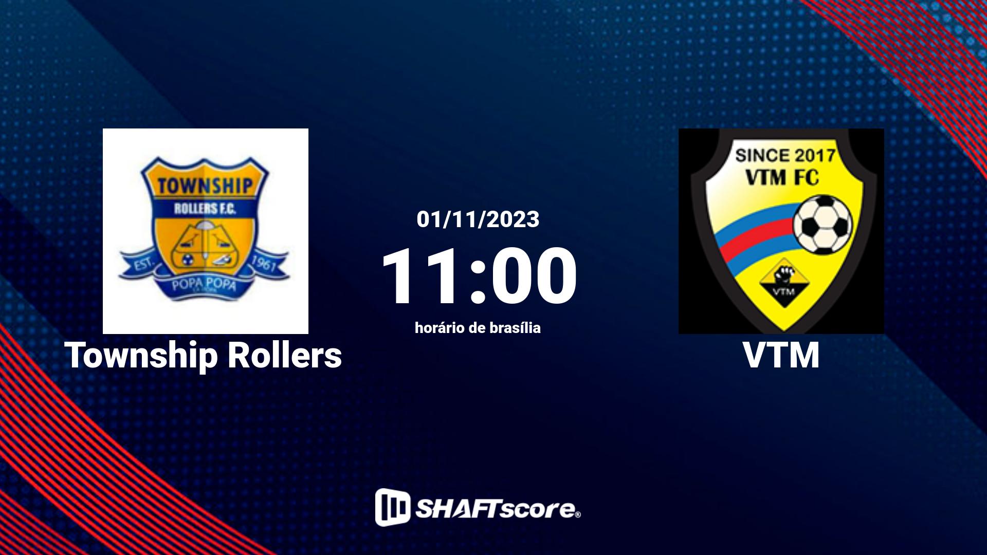 Estatísticas do jogo Township Rollers vs VTM 01.11 11:00