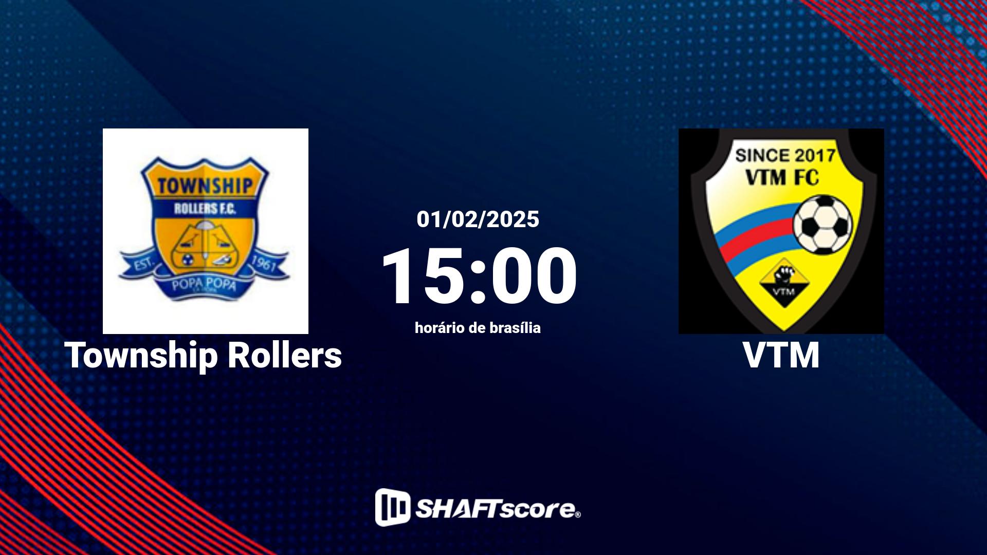 Estatísticas do jogo Township Rollers vs VTM 01.02 15:00