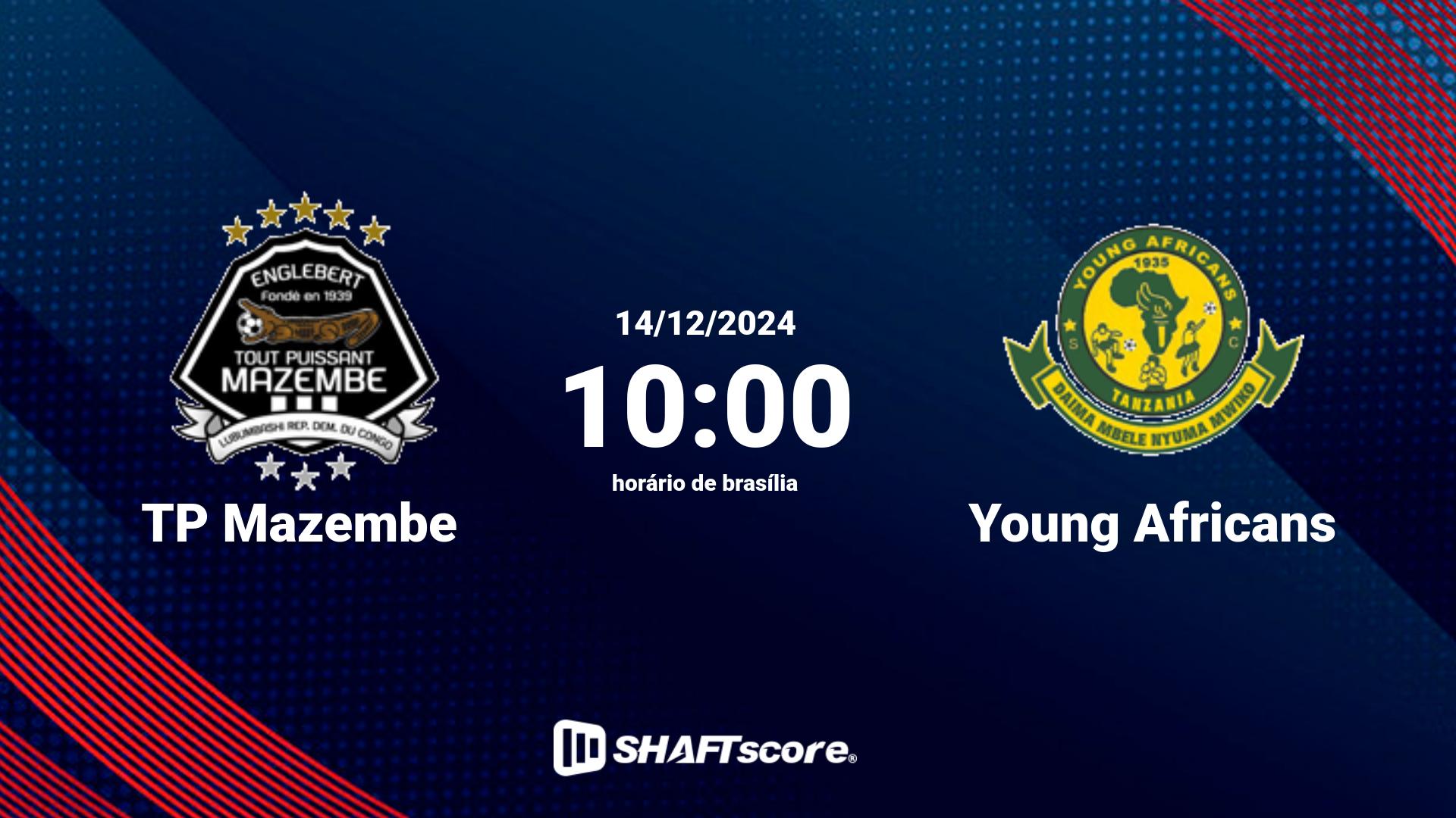 Estatísticas do jogo TP Mazembe vs Young Africans 14.12 10:00