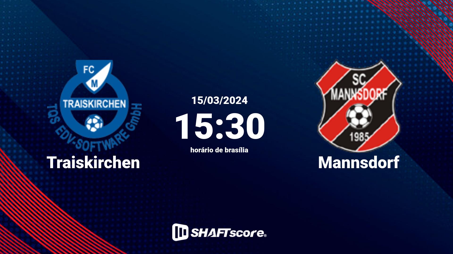 Estatísticas do jogo Traiskirchen vs Mannsdorf 15.03 15:30