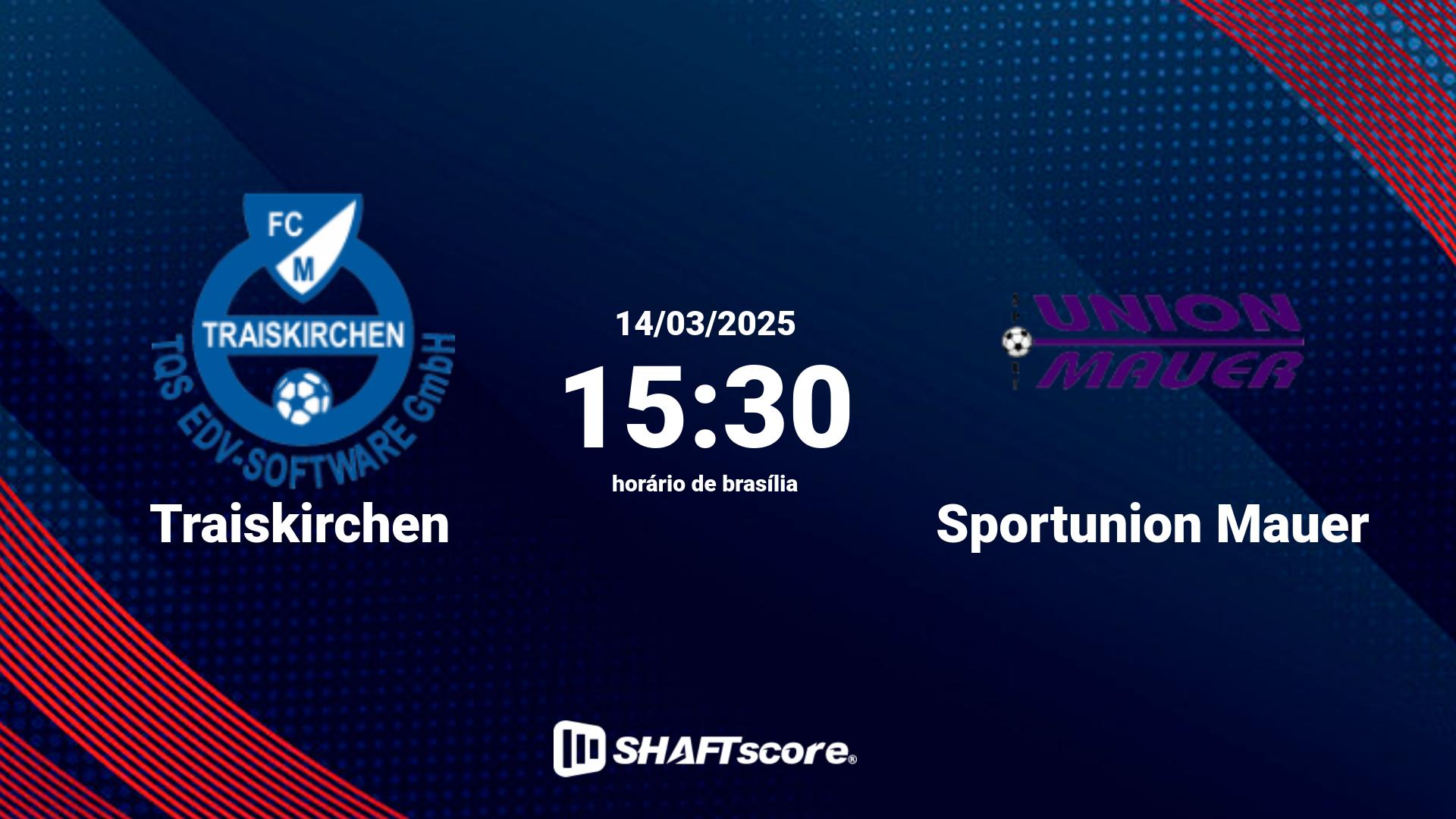 Estatísticas do jogo Traiskirchen vs Sportunion Mauer 14.03 15:30