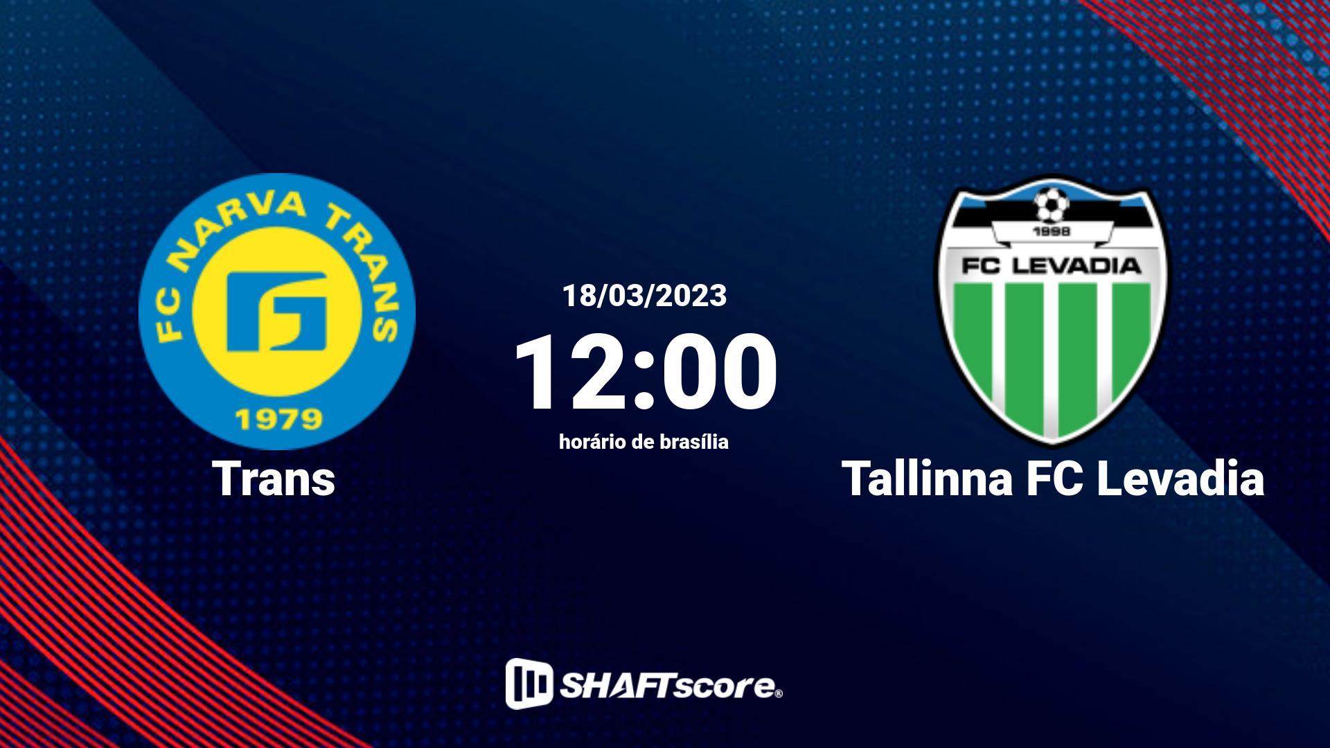 Estatísticas do jogo Trans vs Tallinna FC Levadia 18.03 12:00