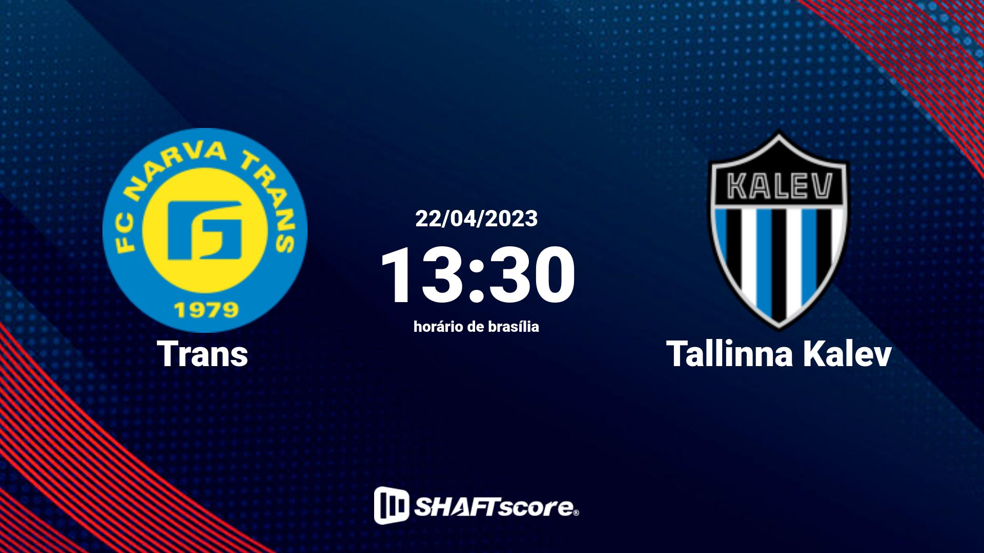 Estatísticas do jogo Trans vs Tallinna Kalev 22.04 13:30