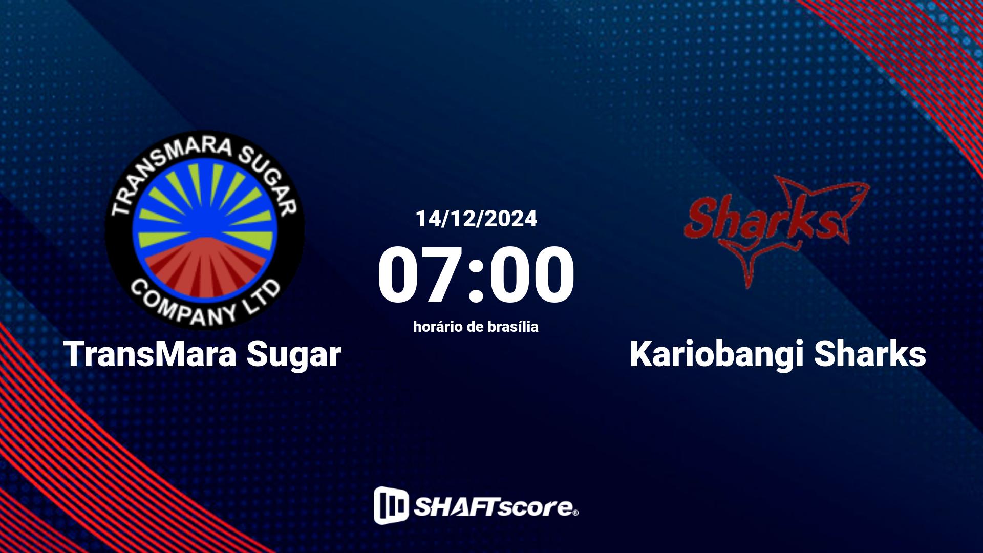 Estatísticas do jogo TransMara Sugar vs Kariobangi Sharks 14.12 07:00