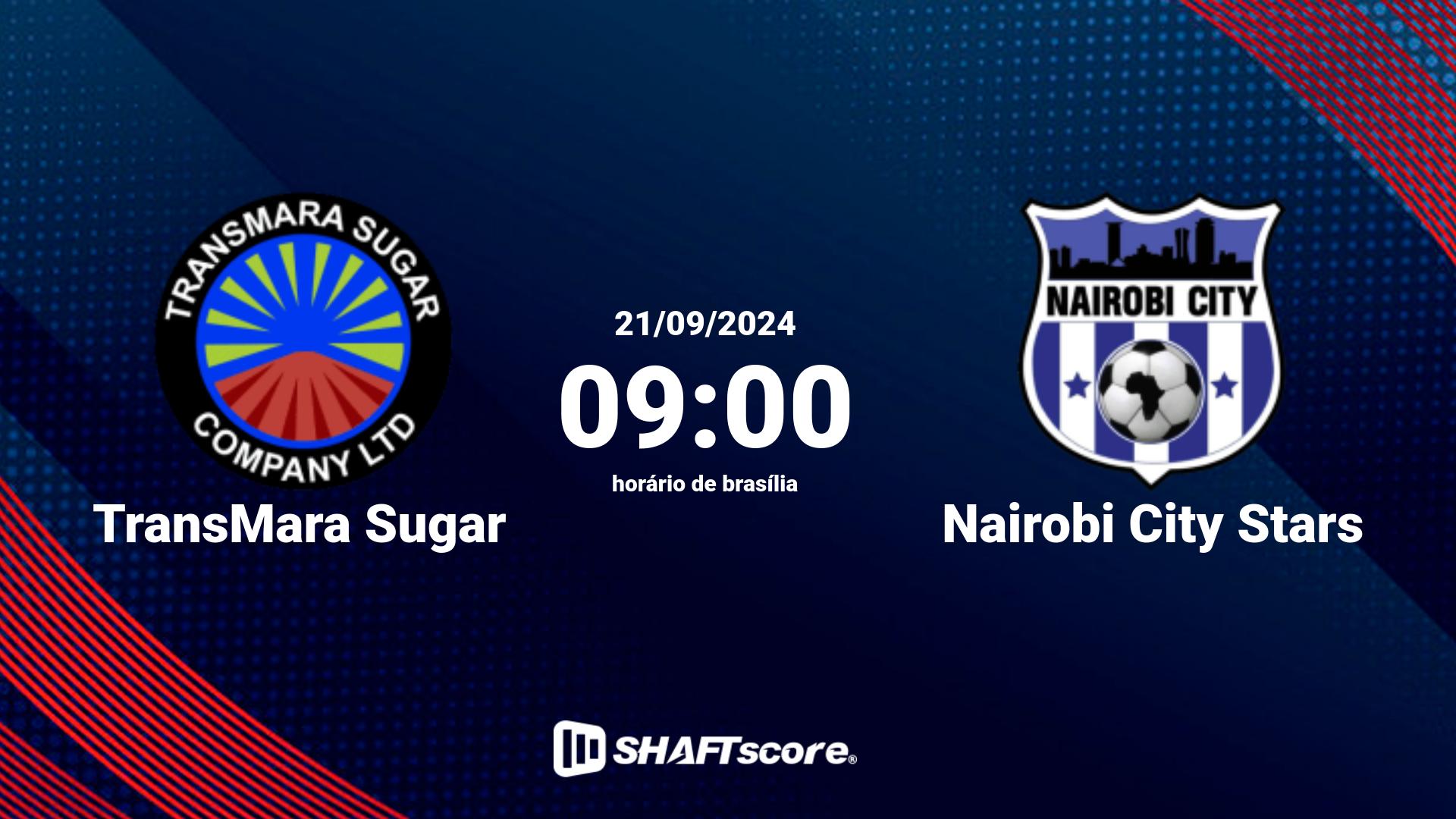 Estatísticas do jogo TransMara Sugar vs Nairobi City Stars 21.09 09:00