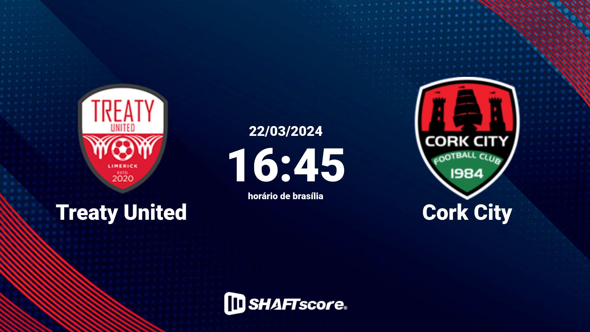 Estatísticas do jogo Treaty United vs Cork City 22.03 16:45