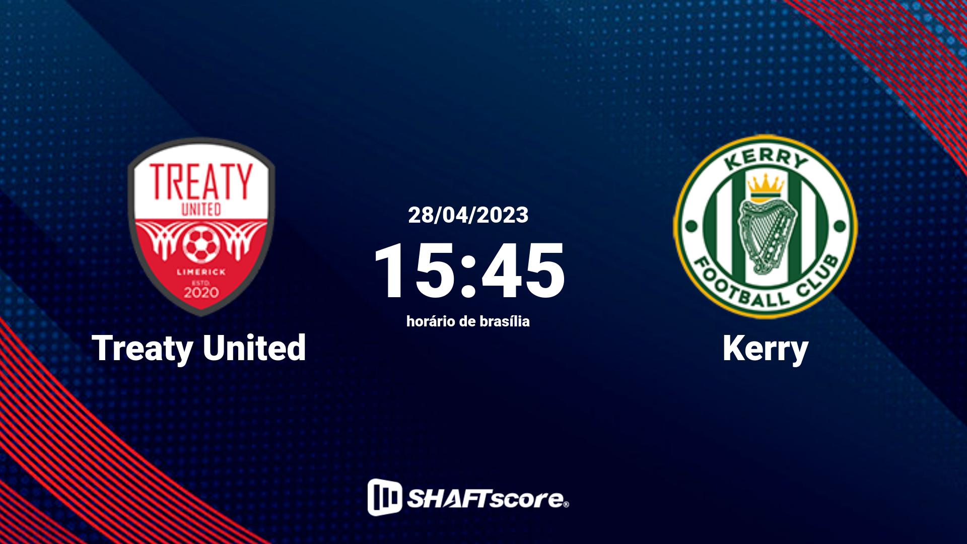 Estatísticas do jogo Treaty United vs Kerry 28.04 15:45