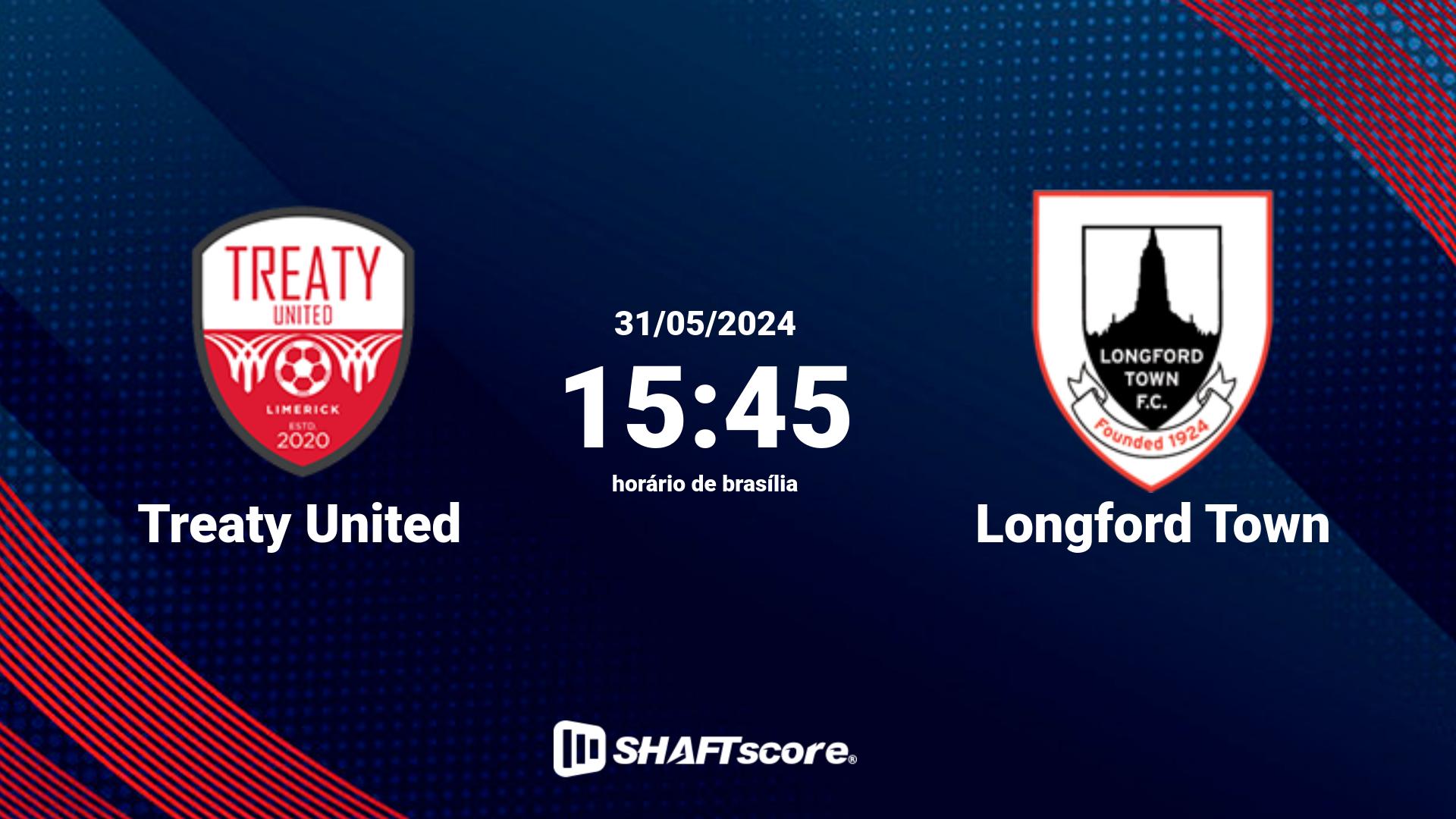 Estatísticas do jogo Treaty United vs Longford Town 31.05 15:45