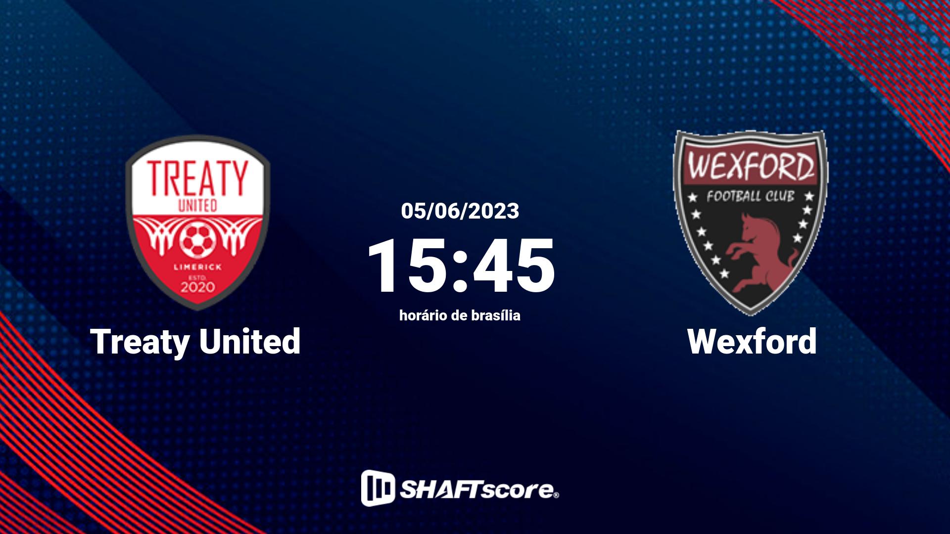 Estatísticas do jogo Treaty United vs Wexford 05.06 15:45