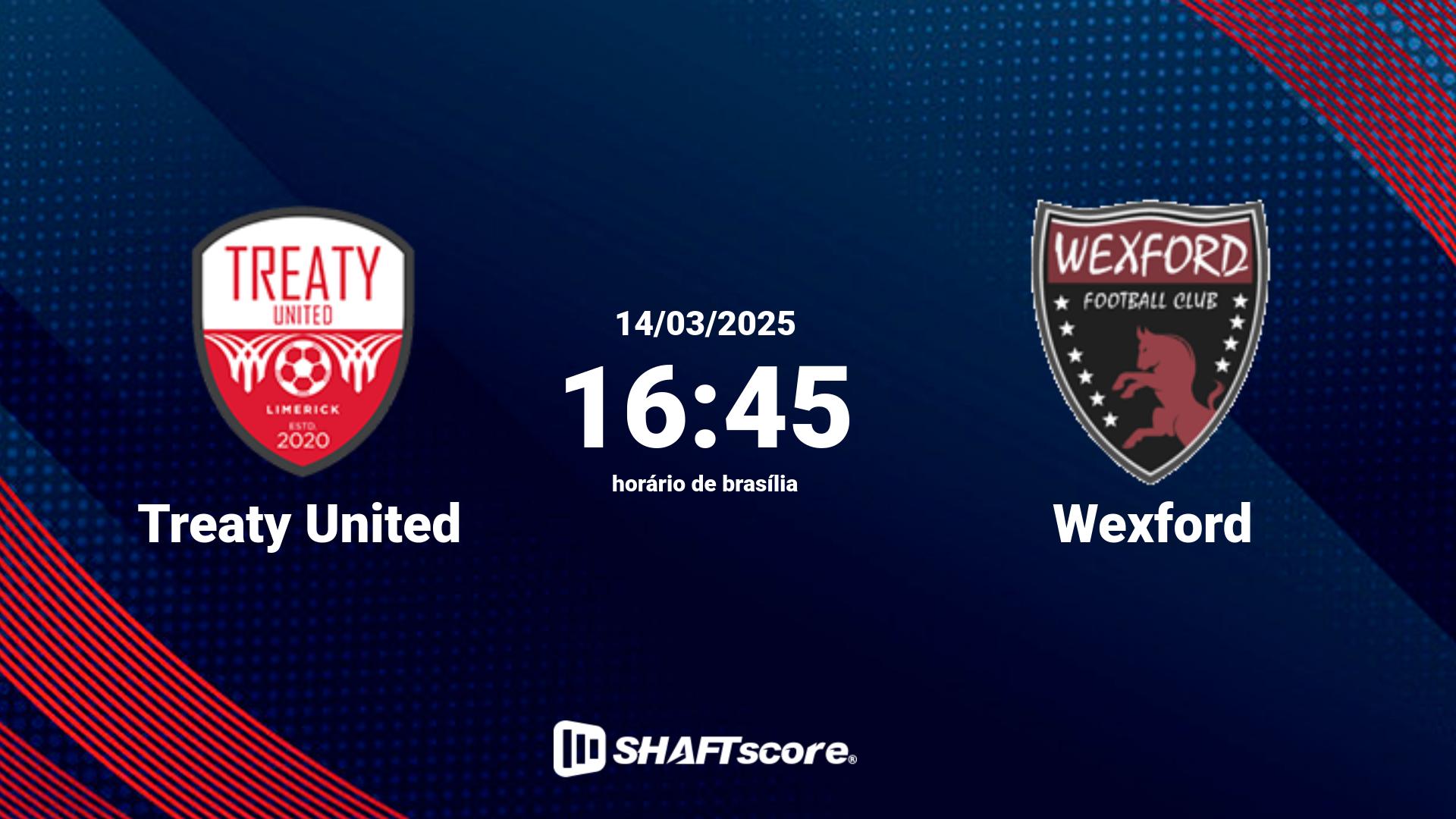 Estatísticas do jogo Treaty United vs Wexford 14.03 16:45