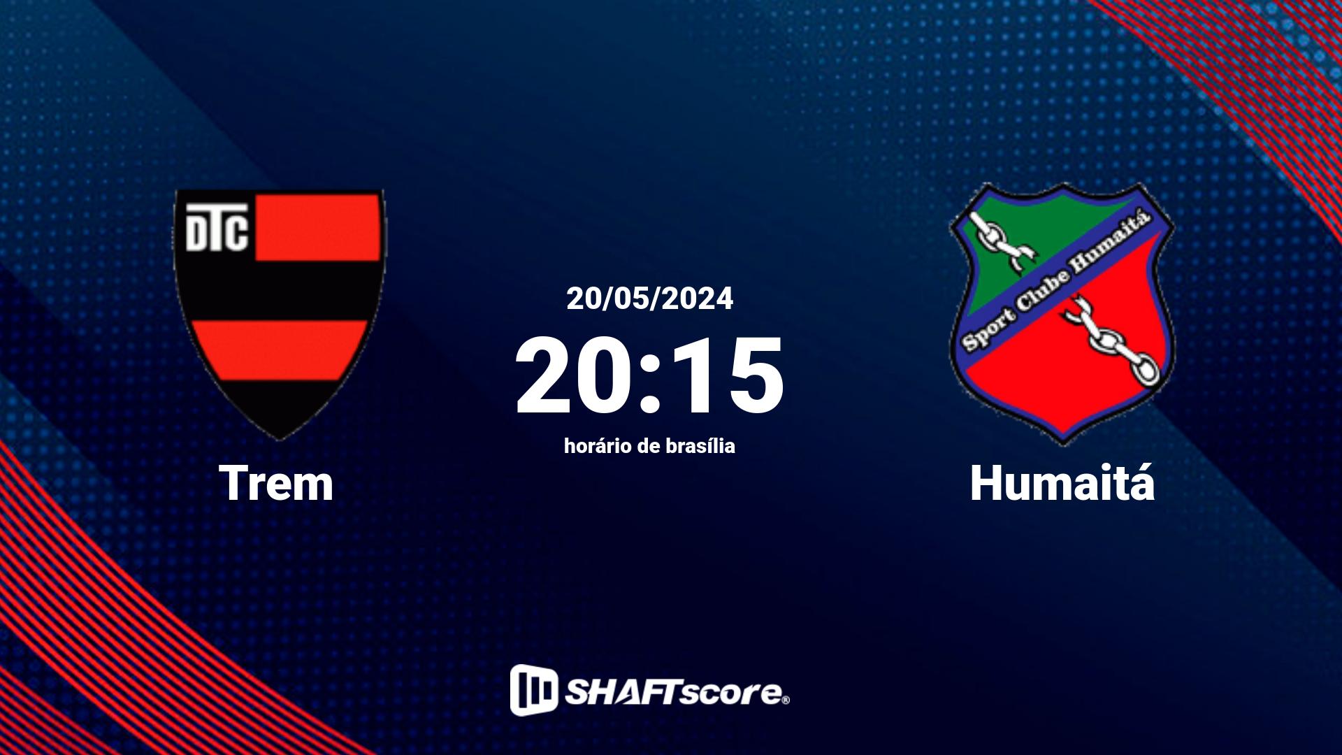 Estatísticas do jogo Trem vs Humaitá 20.05 20:15