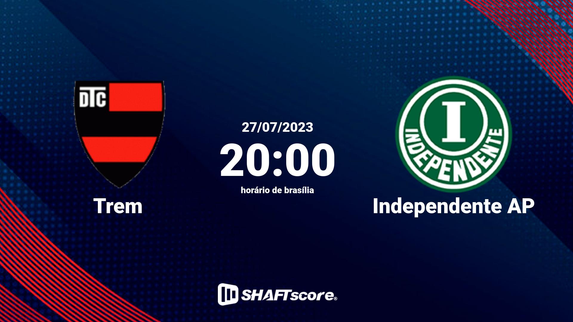 Estatísticas do jogo Trem vs Independente AP 27.07 20:00