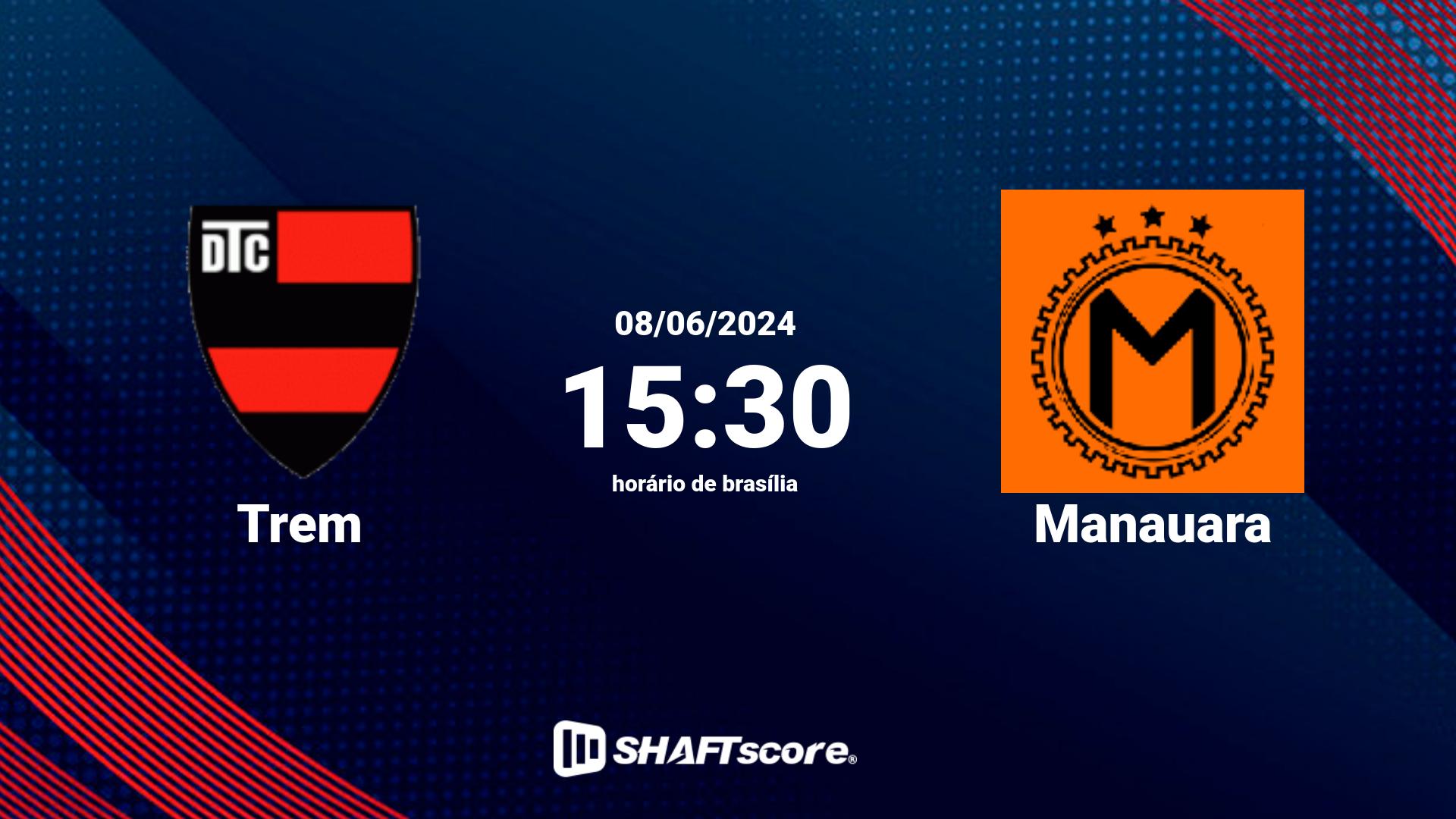 Estatísticas do jogo Trem vs Manauara 08.06 15:30