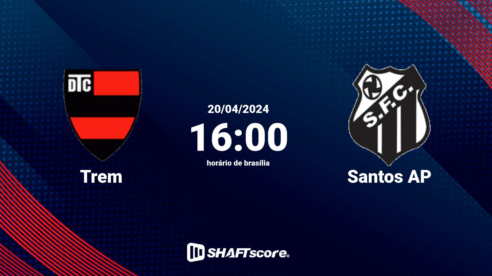 Estatísticas do jogo Trem vs Santos AP 20.04 16:00