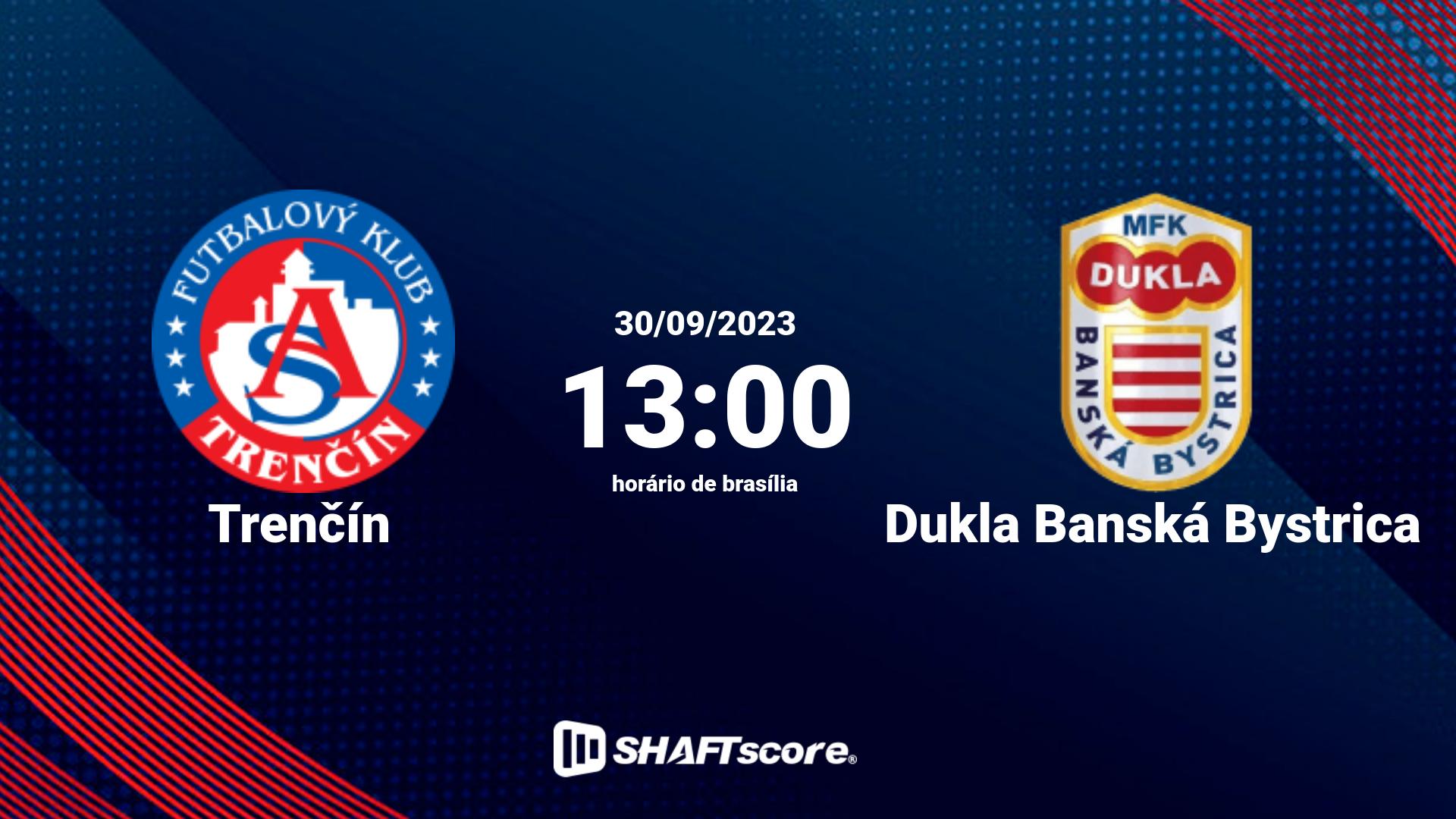 Estatísticas do jogo Trenčín vs Dukla Banská Bystrica 30.09 13:00