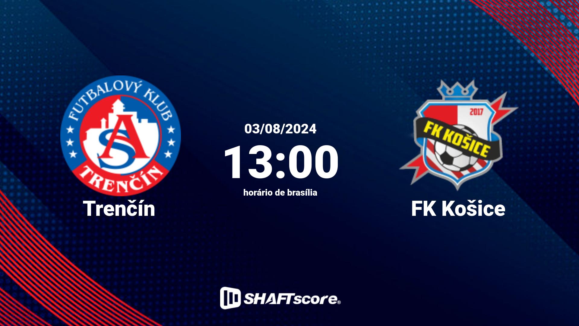 Estatísticas do jogo Trenčín vs FK Košice 03.08 13:00