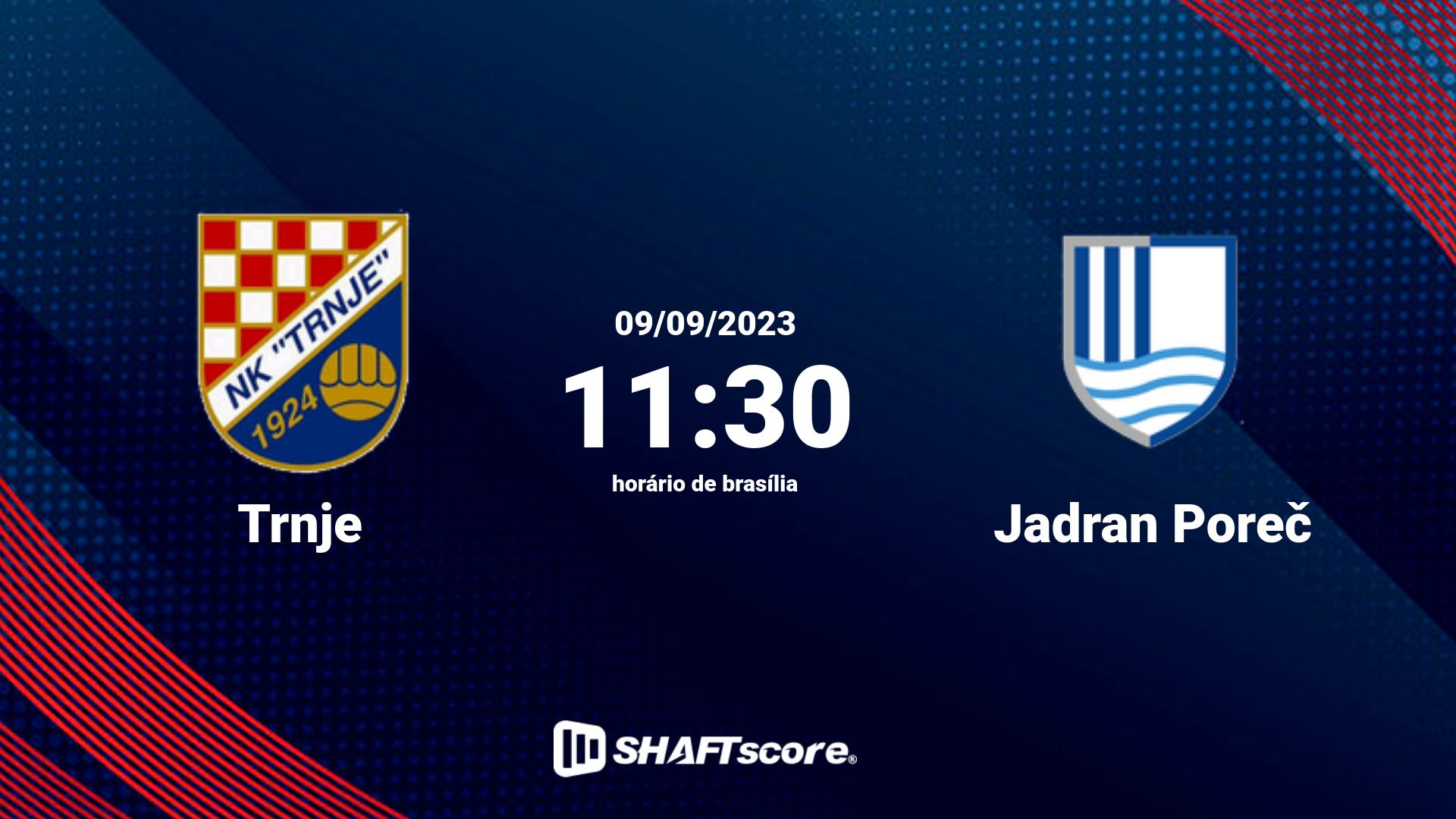 Estatísticas do jogo Trnje vs Jadran Poreč 09.09 11:30