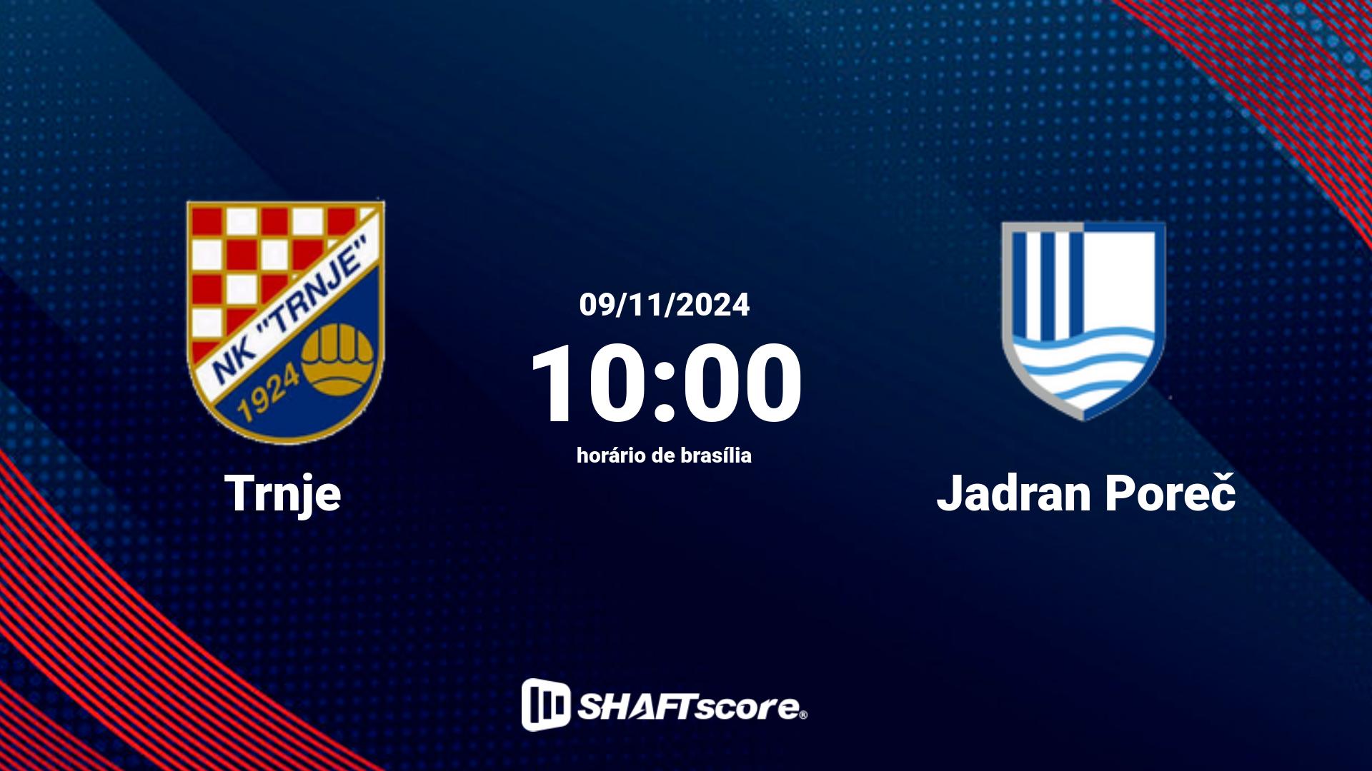 Estatísticas do jogo Trnje vs Jadran Poreč 09.11 10:00