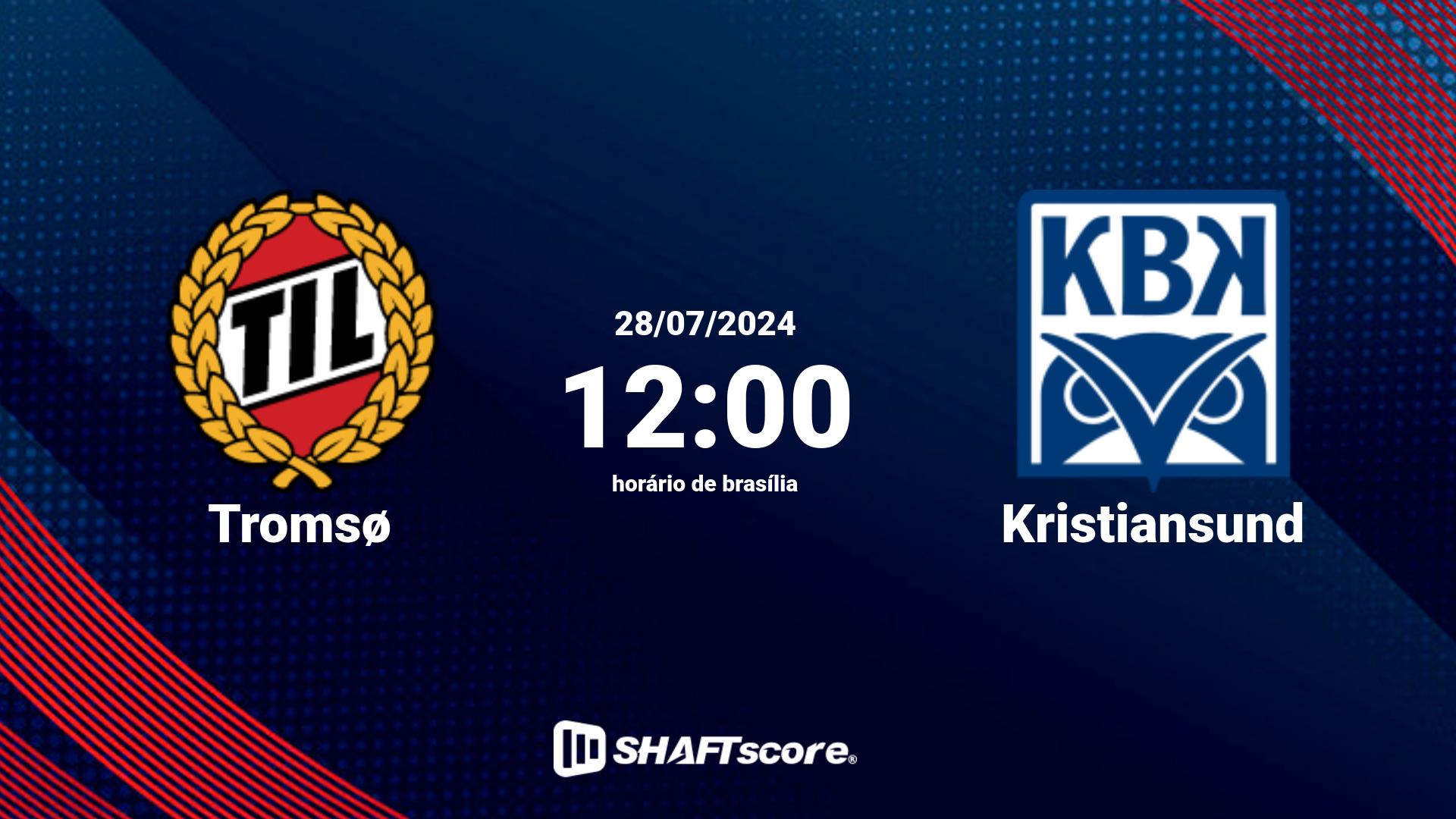 Estatísticas do jogo Tromsø vs Kristiansund 28.07 12:00