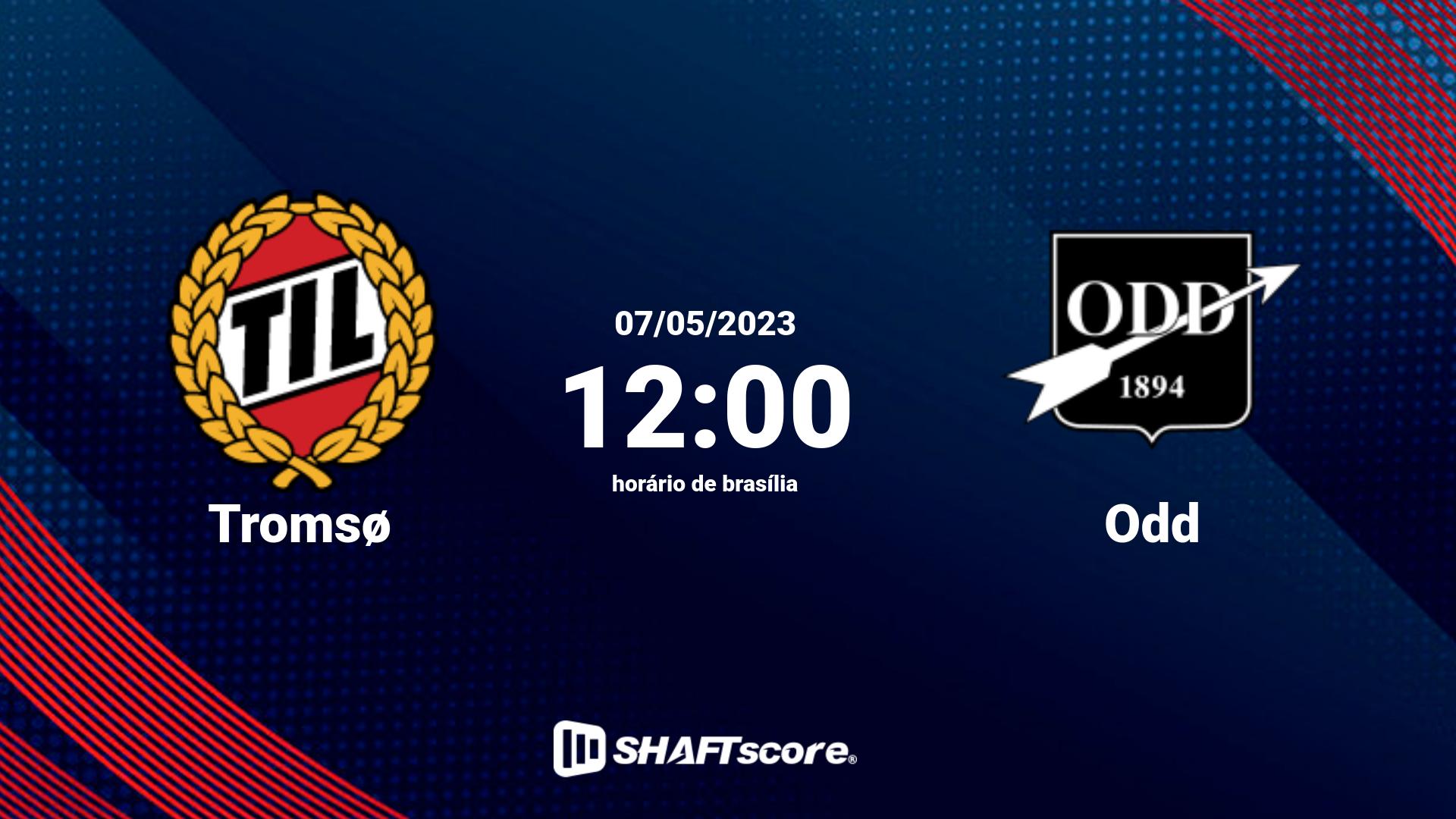 Estatísticas do jogo Tromsø vs Odd 07.05 12:00