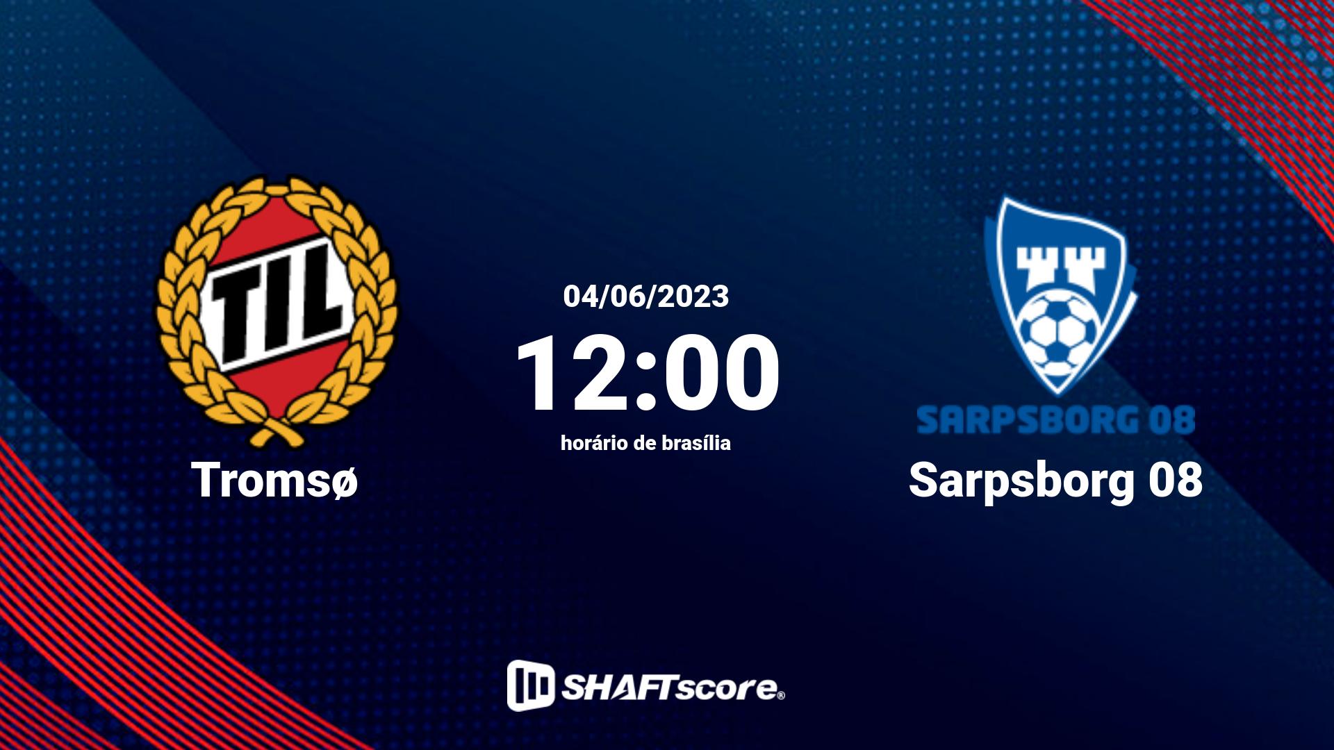 Estatísticas do jogo Tromsø vs Sarpsborg 08 04.06 12:00