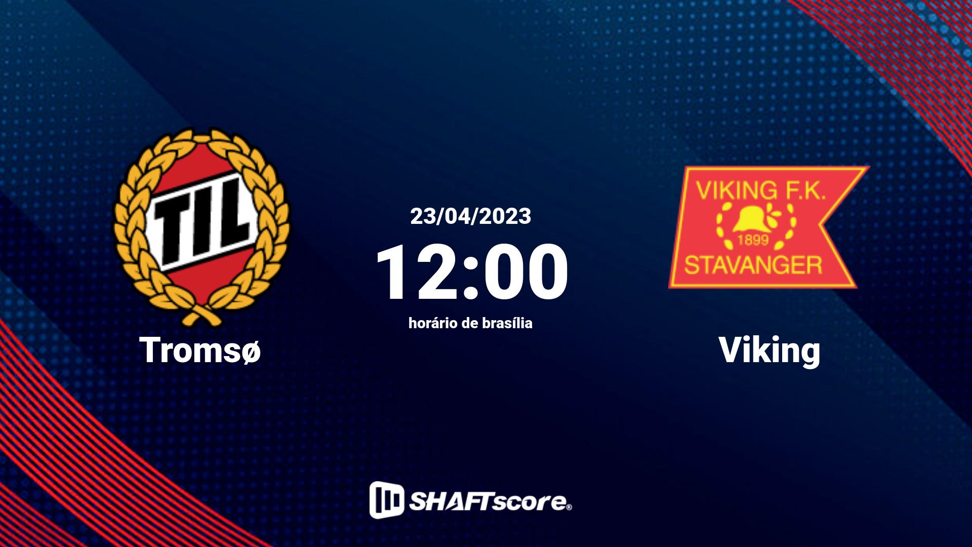 Estatísticas do jogo Tromsø vs Viking 23.04 12:00