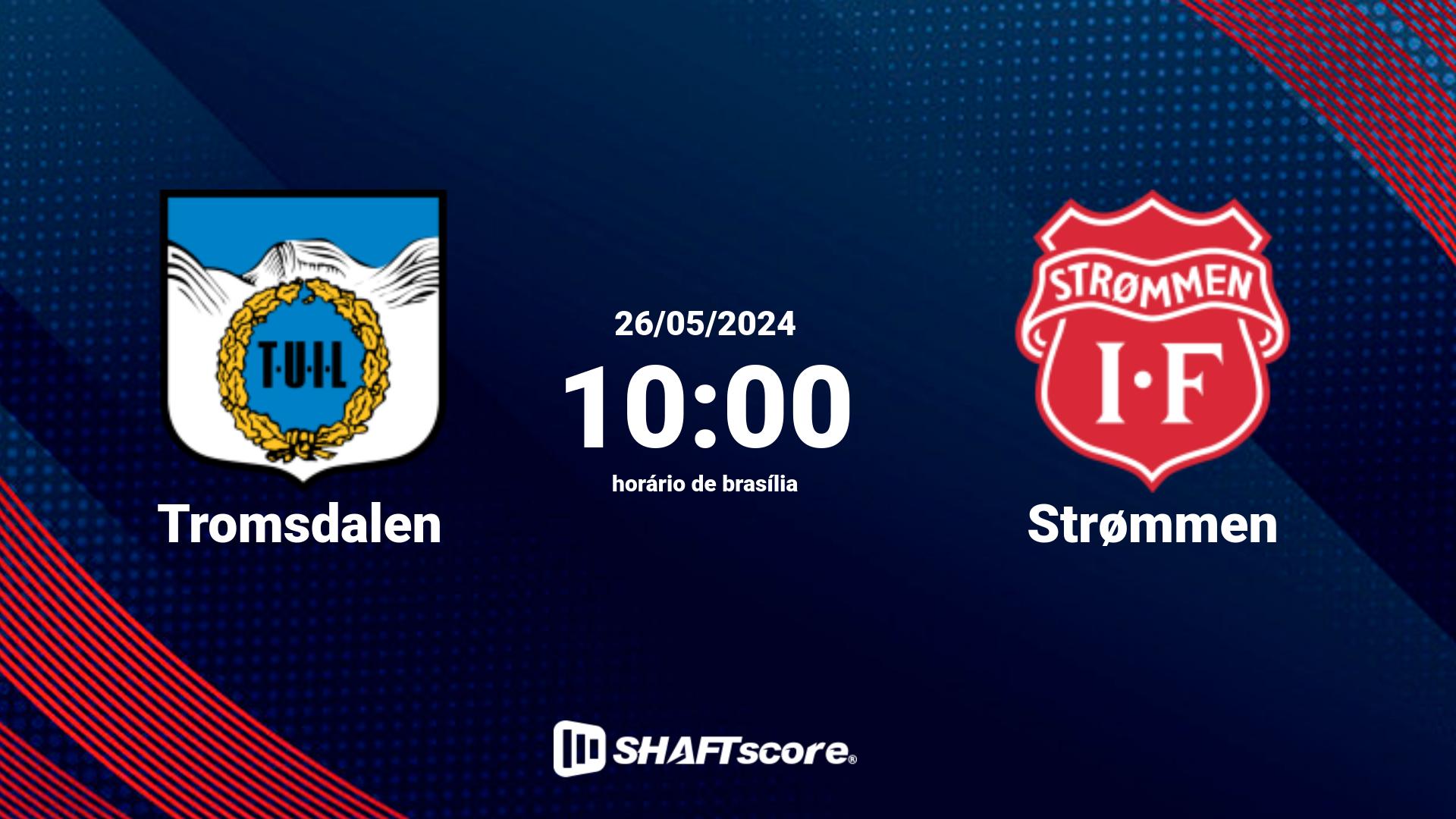 Estatísticas do jogo Tromsdalen vs Strømmen 26.05 10:00