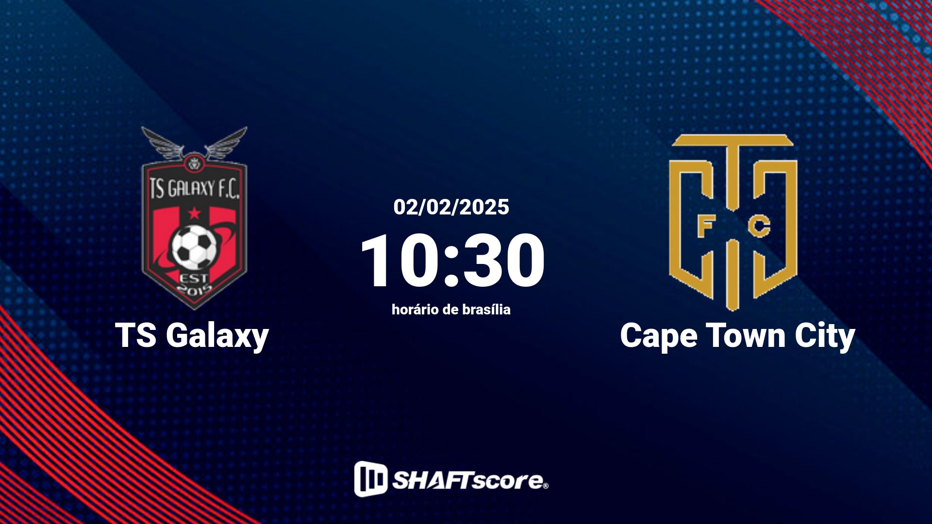 Estatísticas do jogo TS Galaxy vs Cape Town City 02.02 10:30