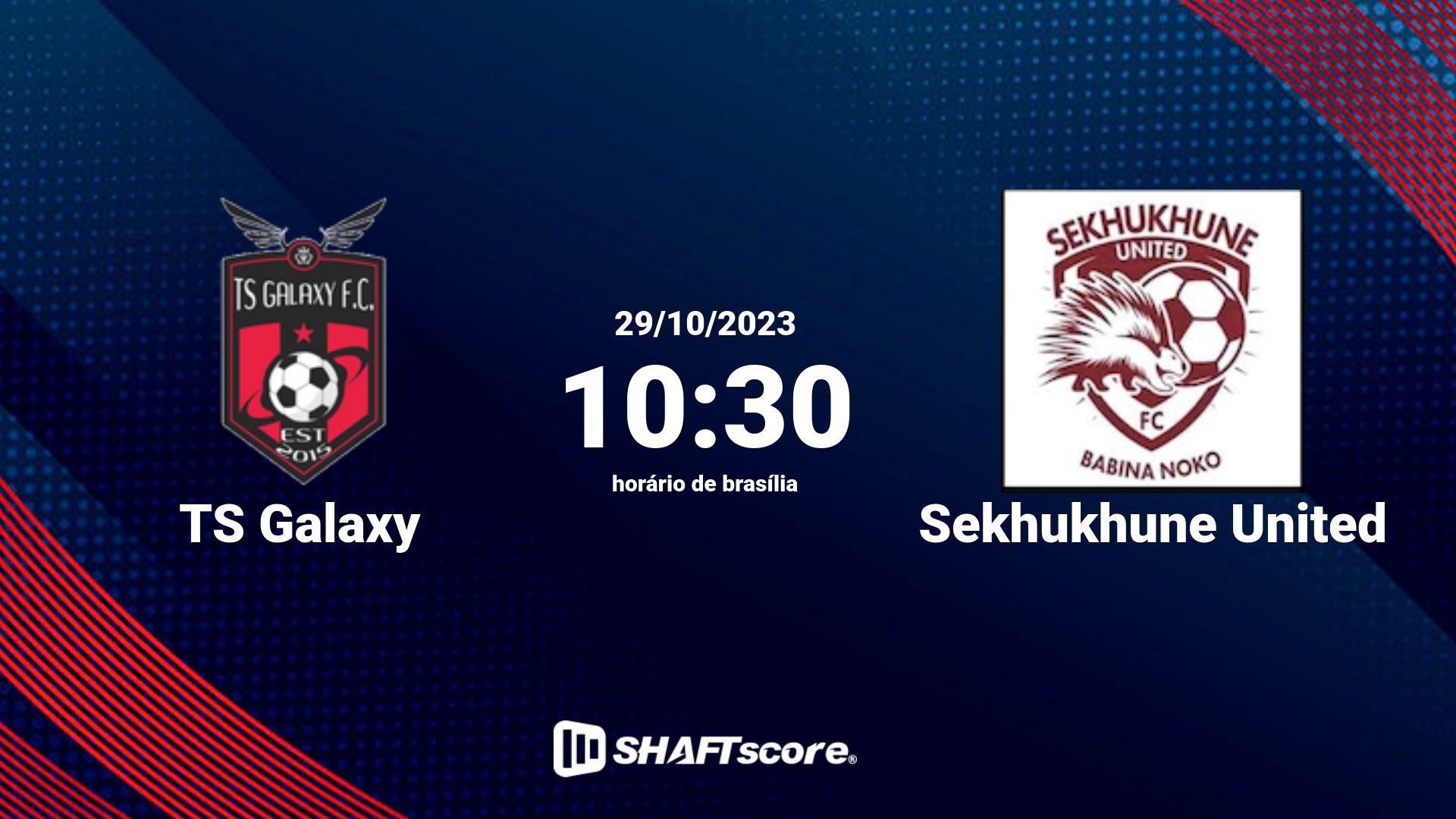 Estatísticas do jogo TS Galaxy vs Sekhukhune United 29.10 10:30