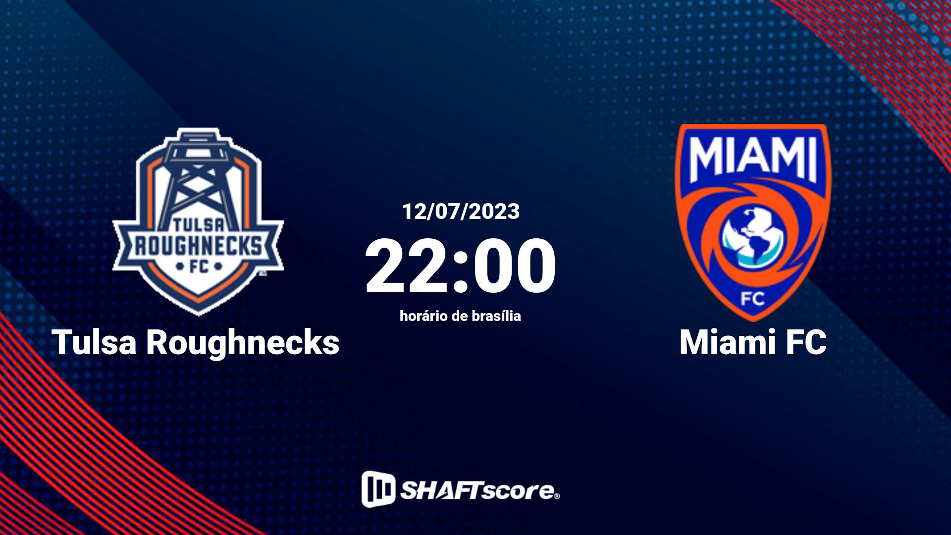 Estatísticas do jogo Tulsa Roughnecks vs Miami FC 12.07 22:00