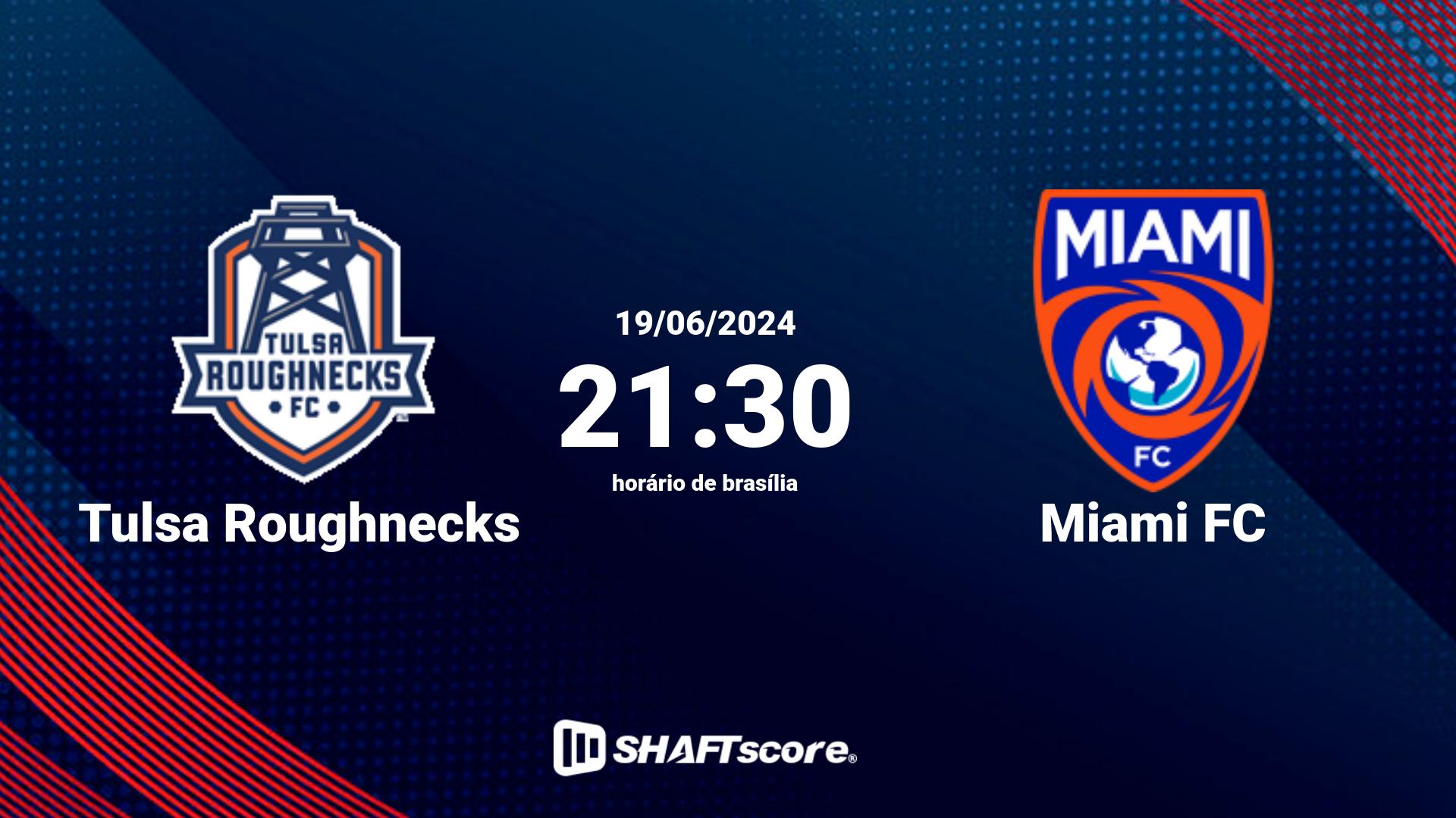 Estatísticas do jogo Tulsa Roughnecks vs Miami FC 19.06 21:30