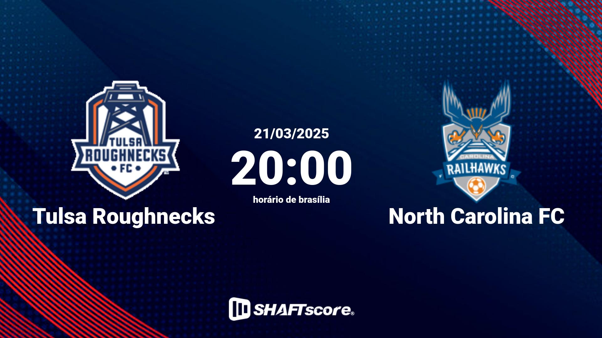 Estatísticas do jogo Tulsa Roughnecks vs North Carolina FC 21.03 20:00