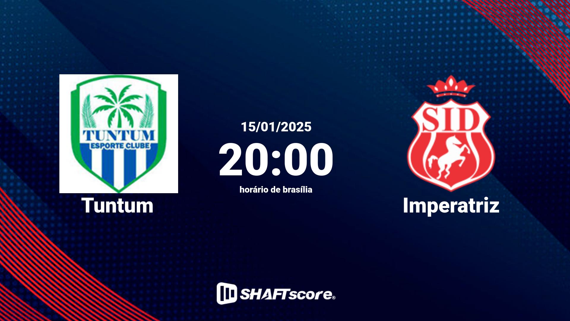 Estatísticas do jogo Tuntum vs Imperatriz 15.01 20:00