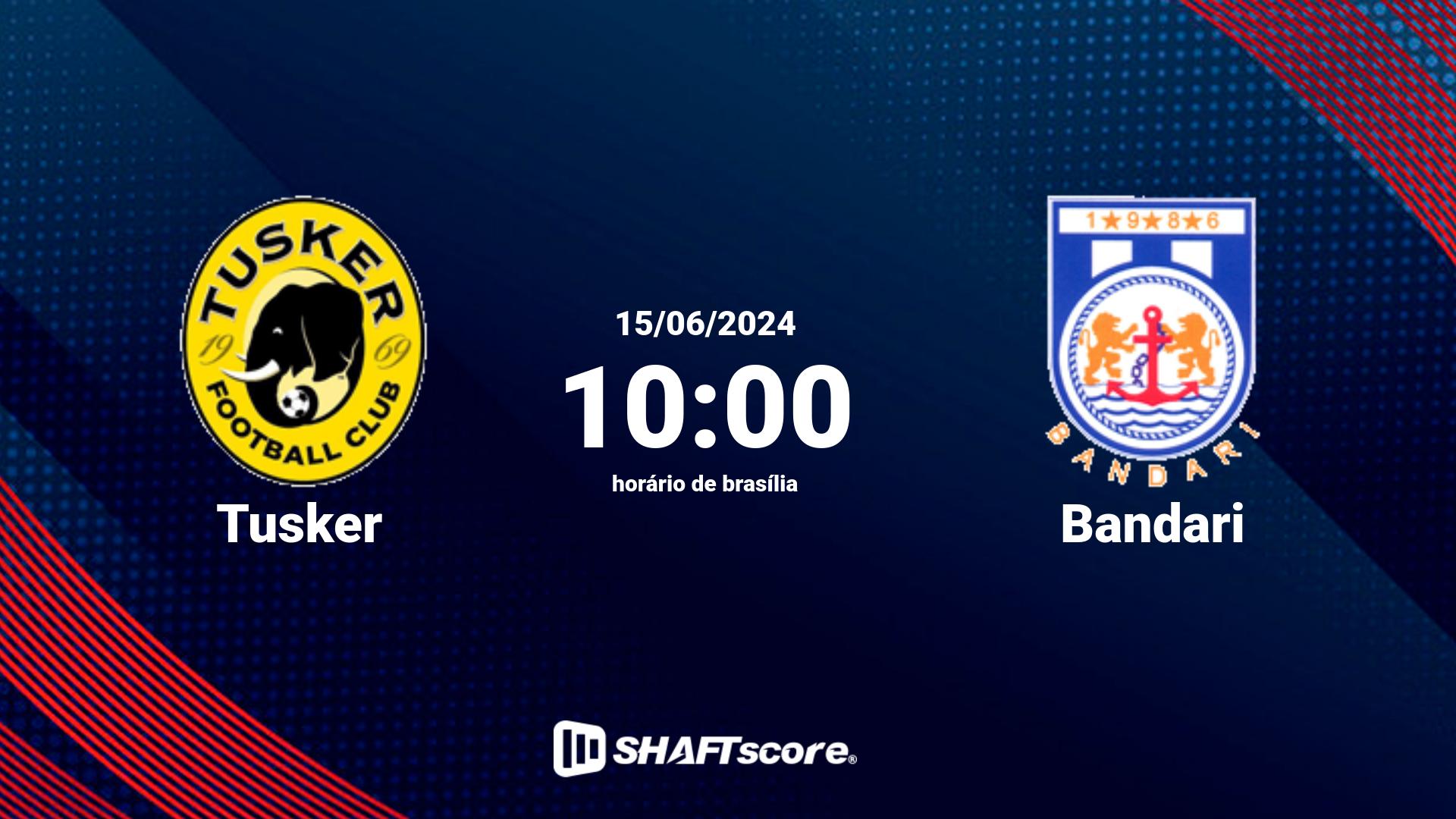 Estatísticas do jogo Tusker vs Bandari 15.06 10:00