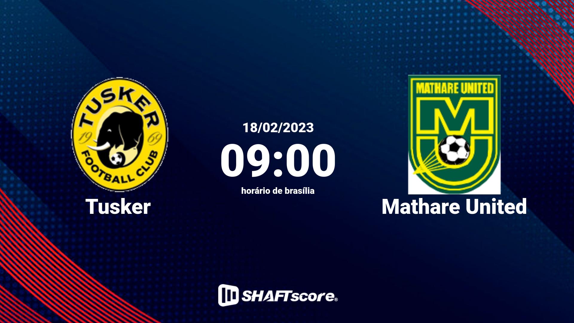 Estatísticas do jogo Tusker vs Mathare United 18.02 09:00