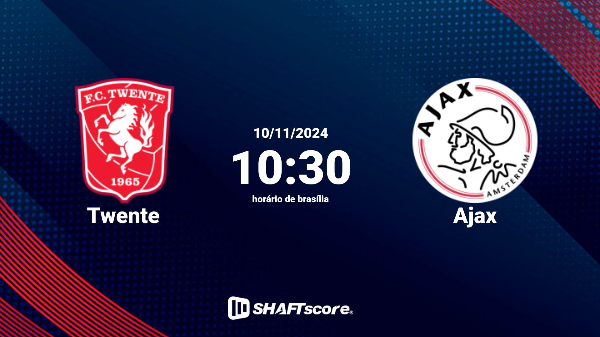 Estatísticas do jogo Twente vs Ajax 10.11 10:30