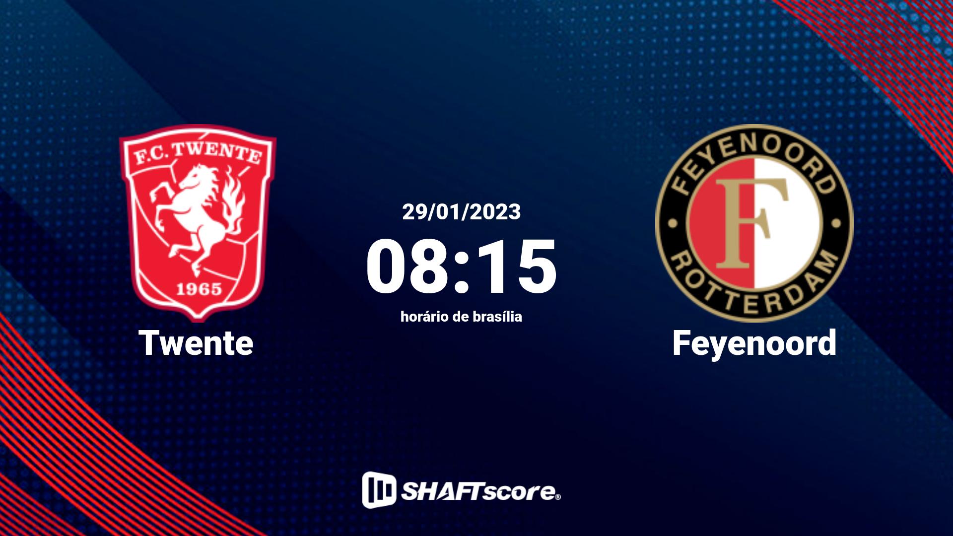 Estatísticas do jogo Twente vs Feyenoord 29.01 08:15