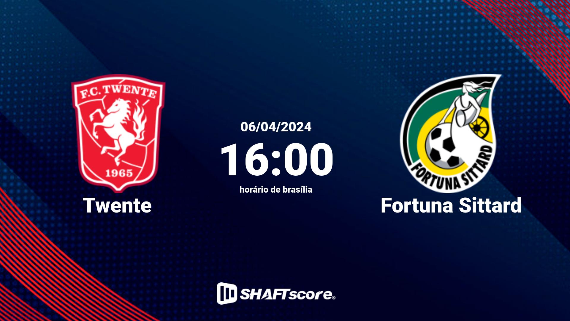 Estatísticas do jogo Twente vs Fortuna Sittard 06.04 16:00