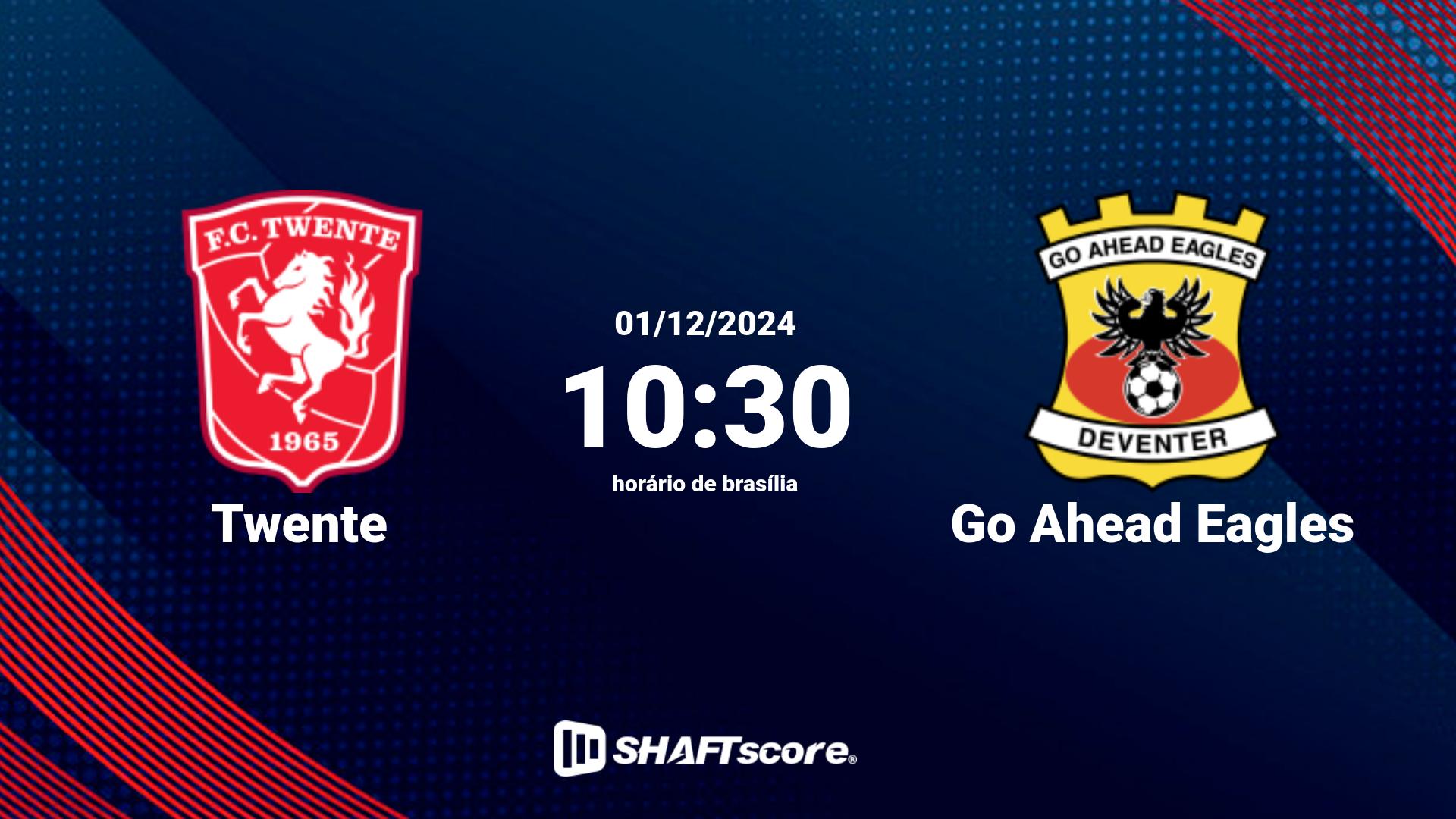 Estatísticas do jogo Twente vs Go Ahead Eagles 01.12 10:30