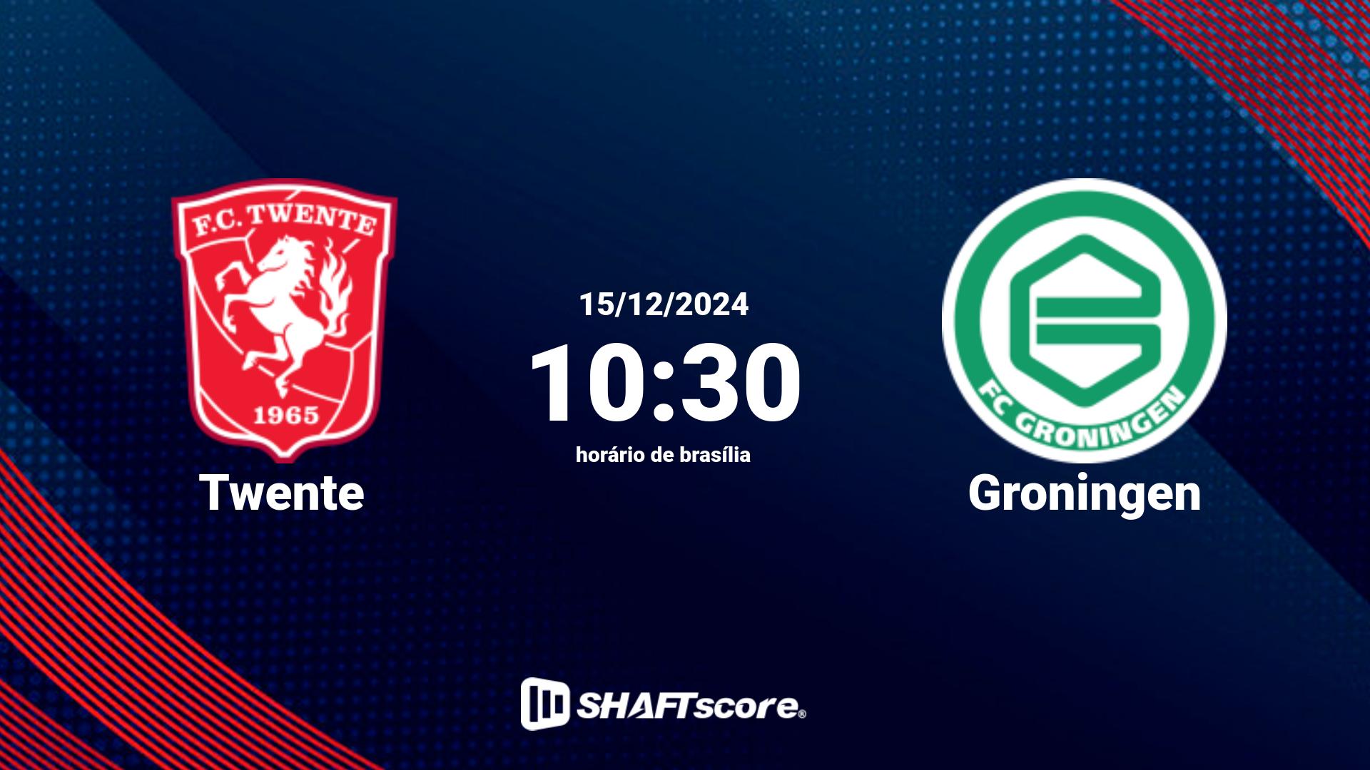 Estatísticas do jogo Twente vs Groningen 15.12 10:30