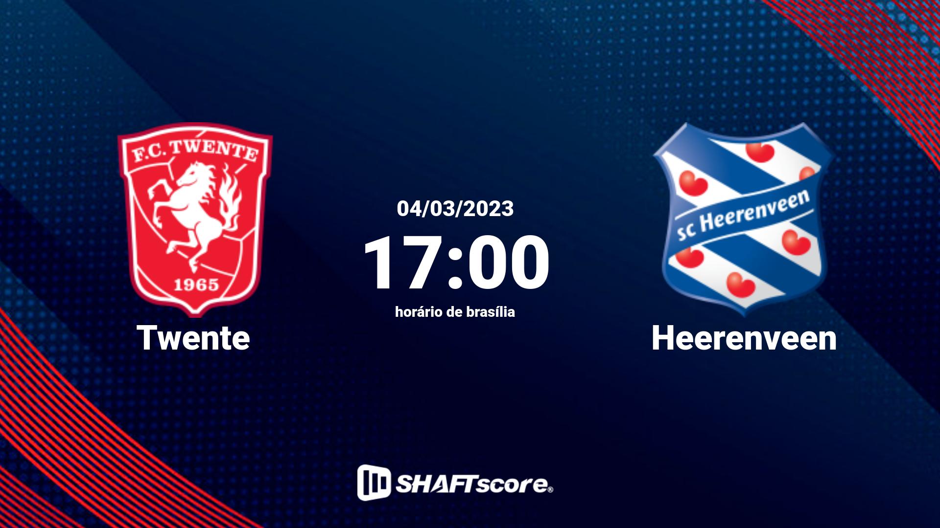 Estatísticas do jogo Twente vs Heerenveen 04.03 17:00