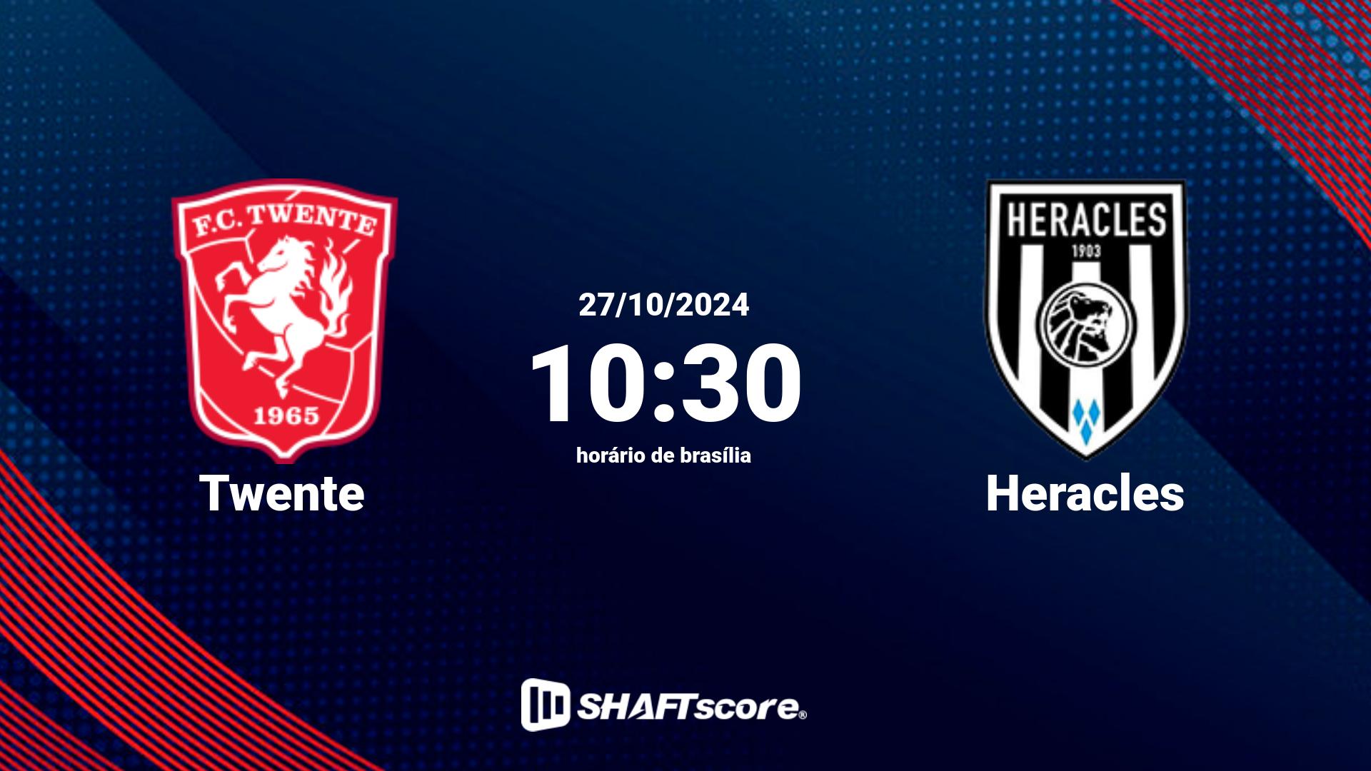 Estatísticas do jogo Twente vs Heracles 27.10 10:30