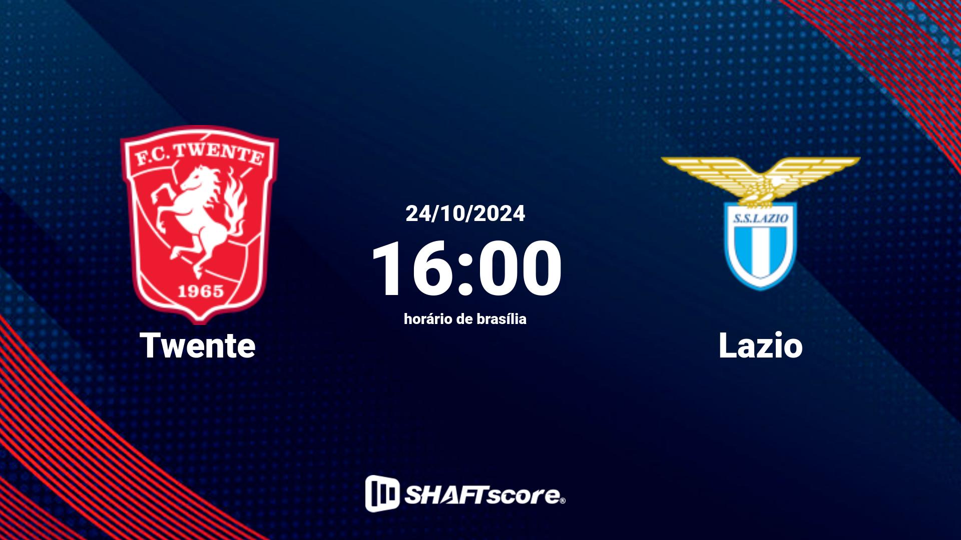 Estatísticas do jogo Twente vs Lazio 24.10 16:00