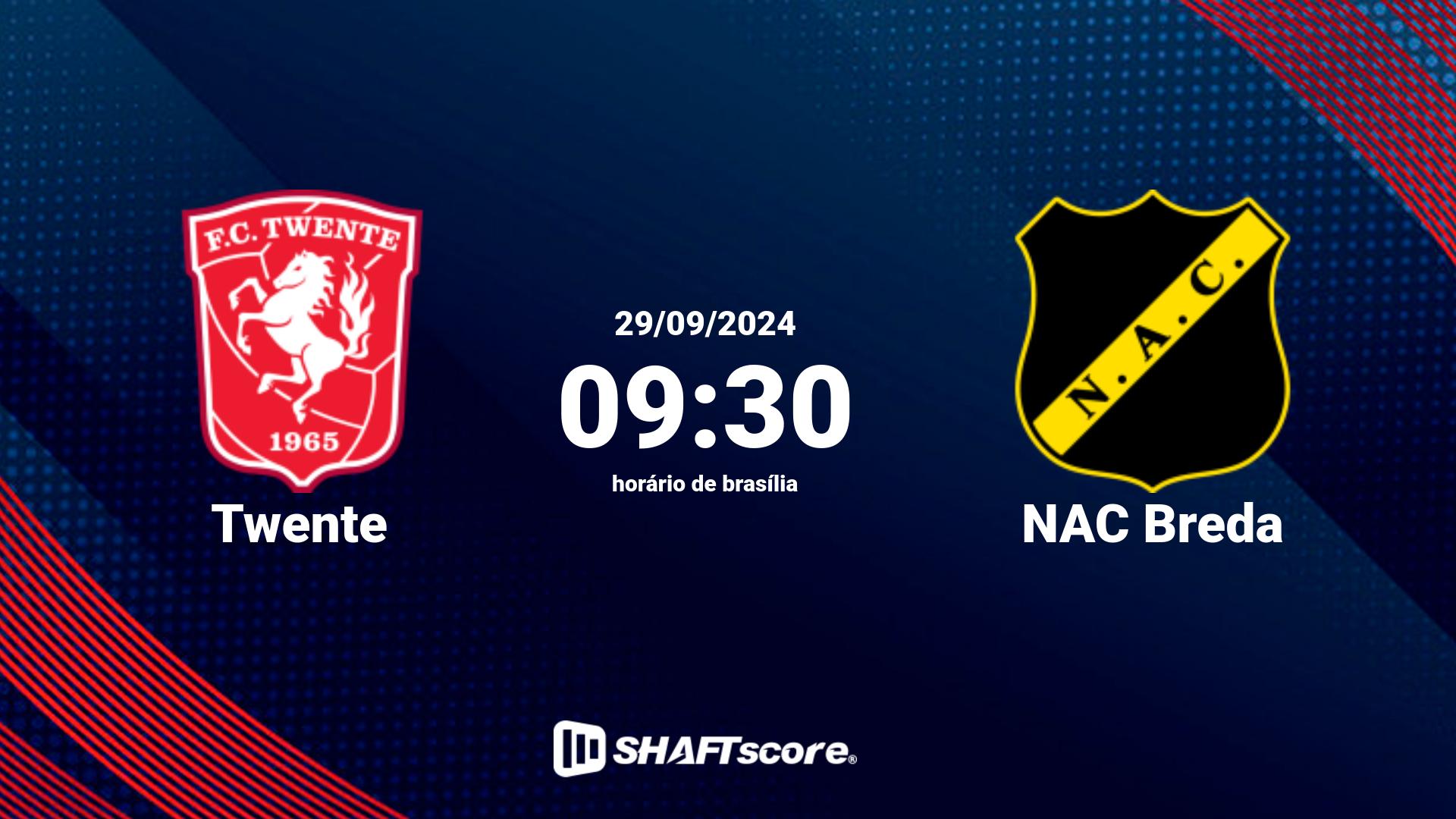 Estatísticas do jogo Twente vs NAC Breda 29.09 09:30