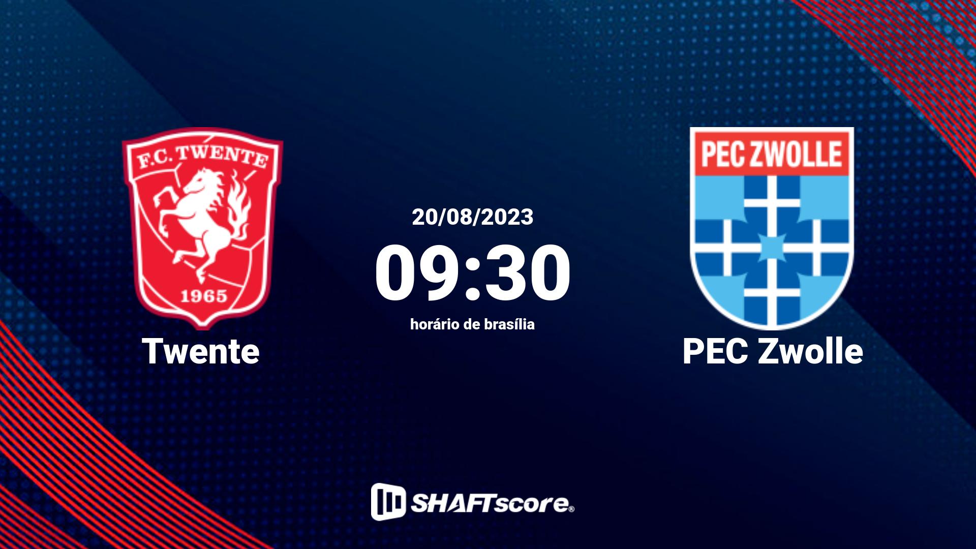 Estatísticas do jogo Twente vs PEC Zwolle 20.08 09:30