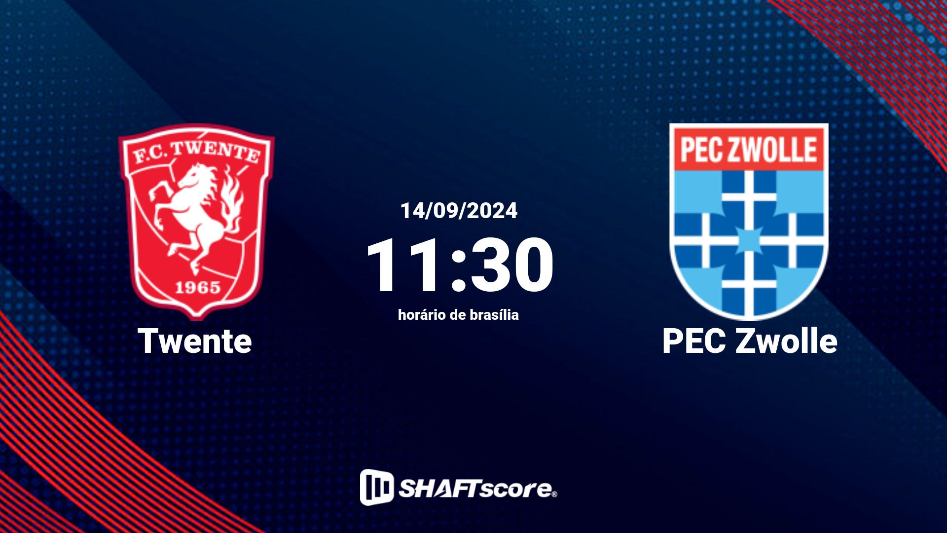 Estatísticas do jogo Twente vs PEC Zwolle 14.09 11:30